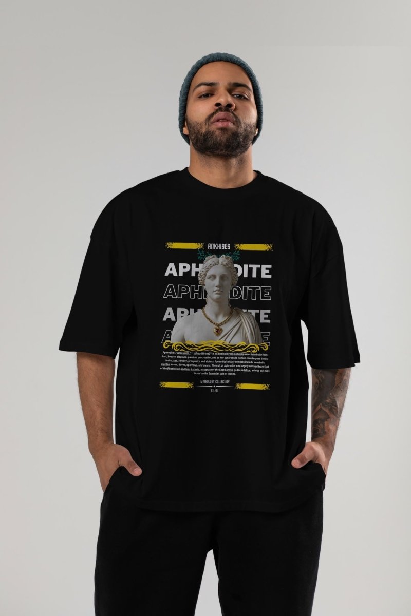Aphrodite 1 ön Baskılı Oversize t-shirt Erkek Kadın %100 Pamuk Bisiklet Yaka tişort - Cilexi