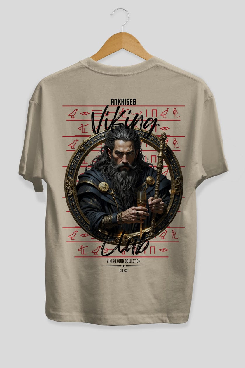Viking Mitolojisi Serisi 20 Arka Baskılı Oversize t-shirt Erkek Kadın %100 Pamuk Bisiklet Yaka tişort