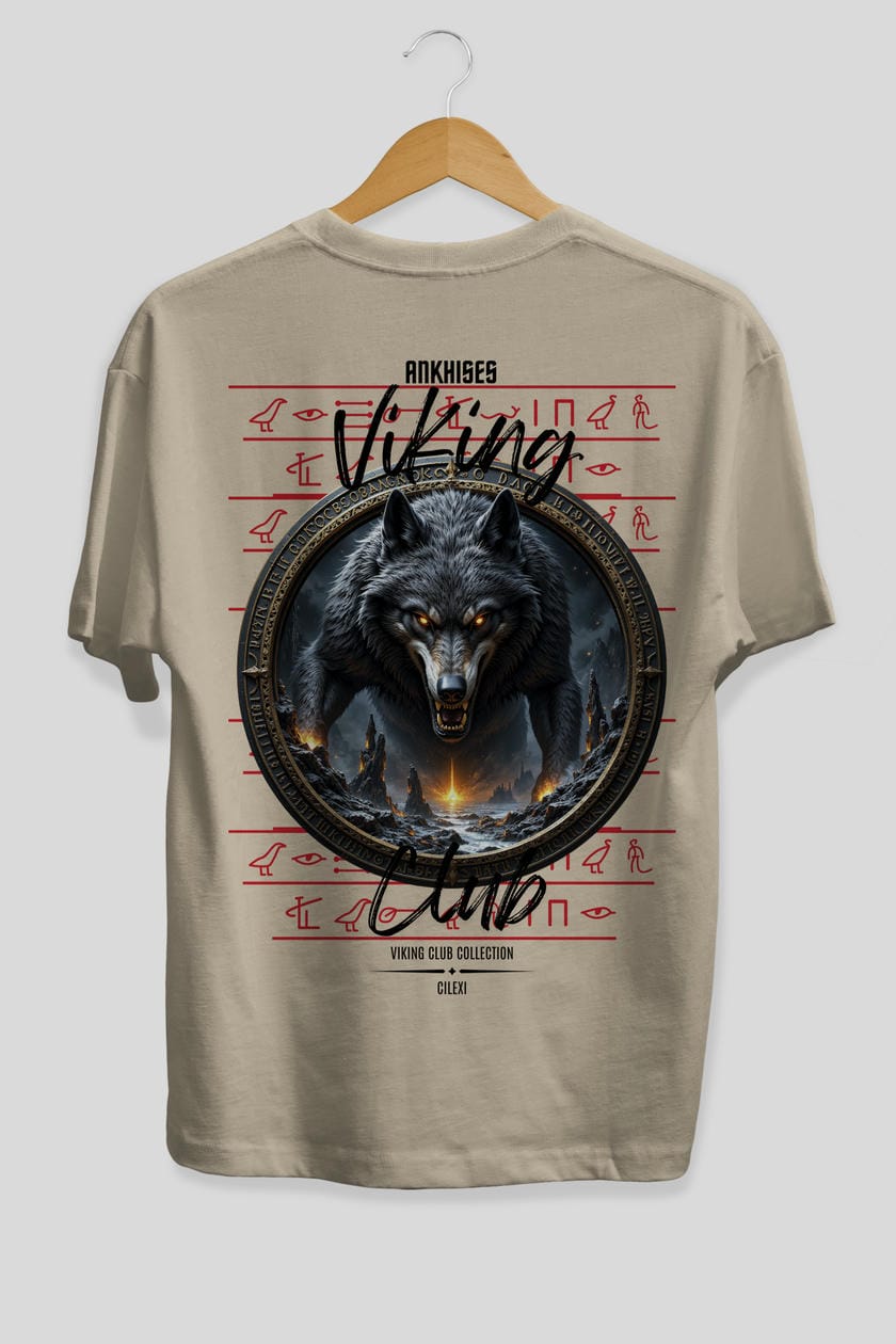 Viking Mitolojisi Serisi 28 Arka Baskılı Oversize t-shirt Erkek Kadın %100 Pamuk Bisiklet Yaka tişort