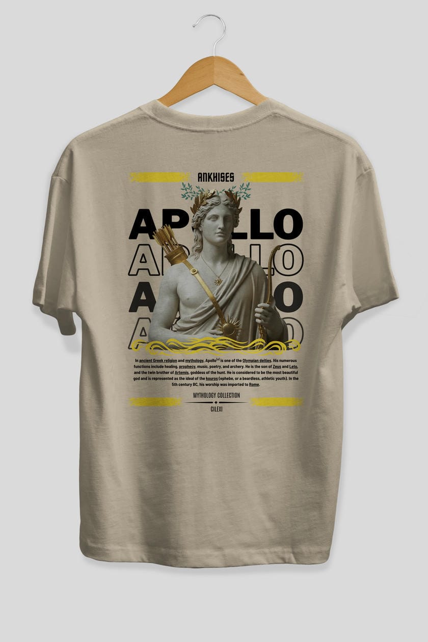 Apollo 2 Arka Baskılı Oversize t-shirt Erkek Kadın %100 Pamuk Bisiklet Yaka tişort
