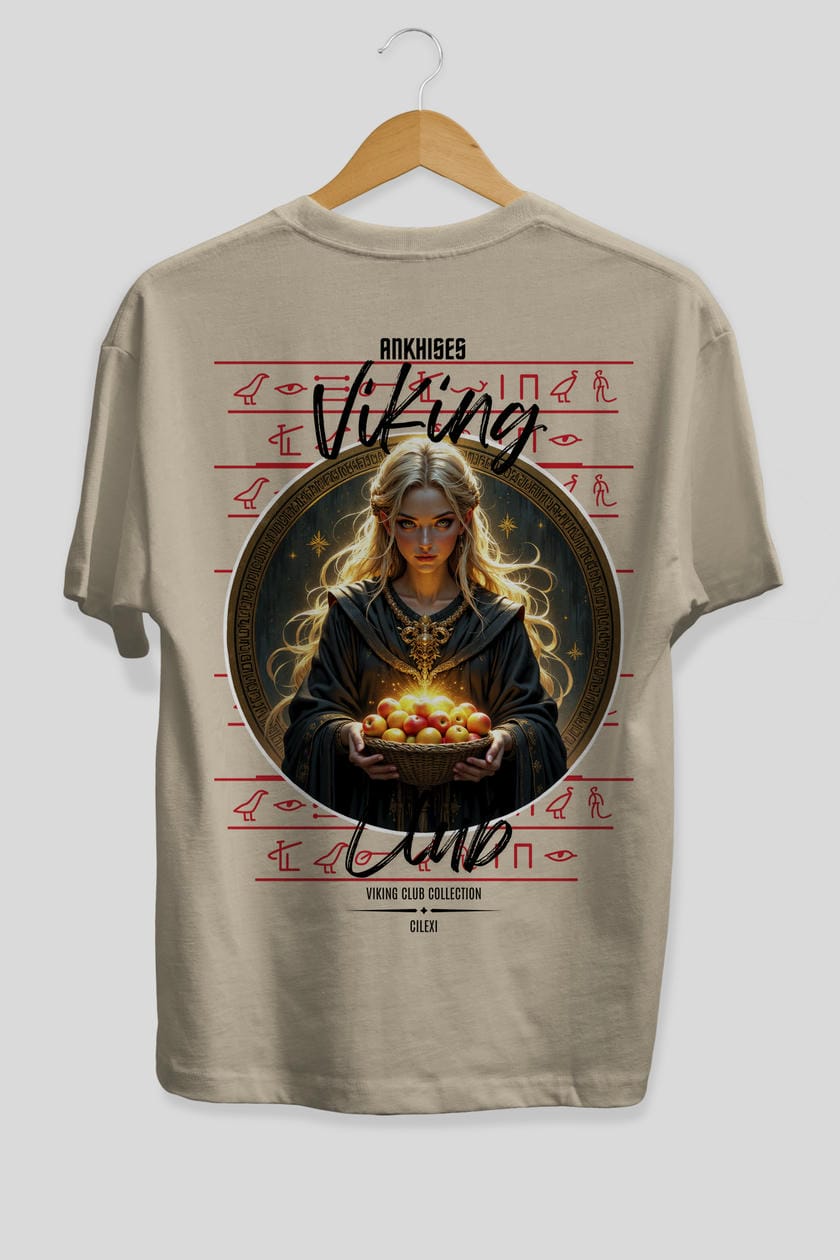 Viking Mitolojisi Serisi 16 Arka Baskılı Oversize t-shirt Erkek Kadın %100 Pamuk Bisiklet Yaka tişort