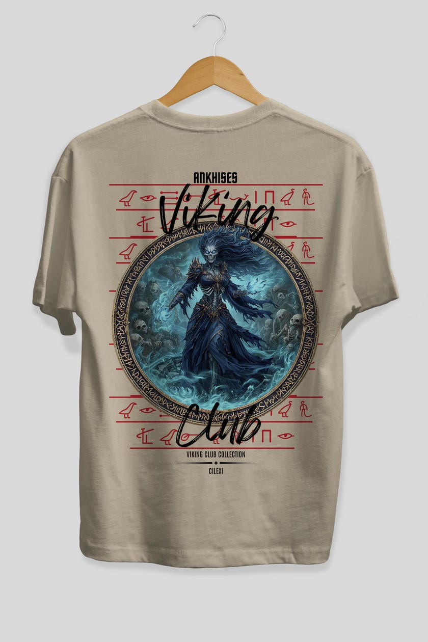 Hel Baskılı Oversize t-shirt Erkek Kadın %100 Pamuk Bisiklet Yaka tişort