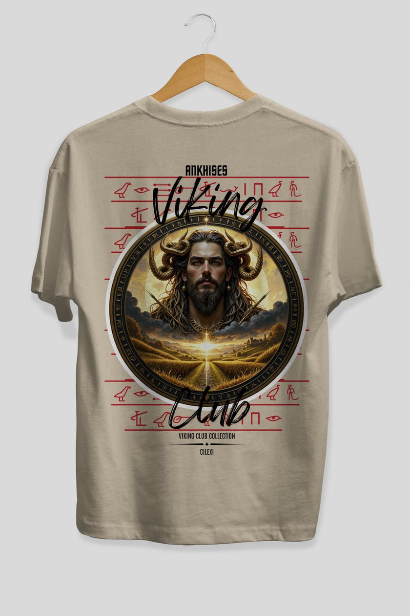 Viking Mitolojisi Serisi 3 Arka Baskılı Oversize t-shirt Erkek Kadın %100 Pamuk Bisiklet Yaka tişort