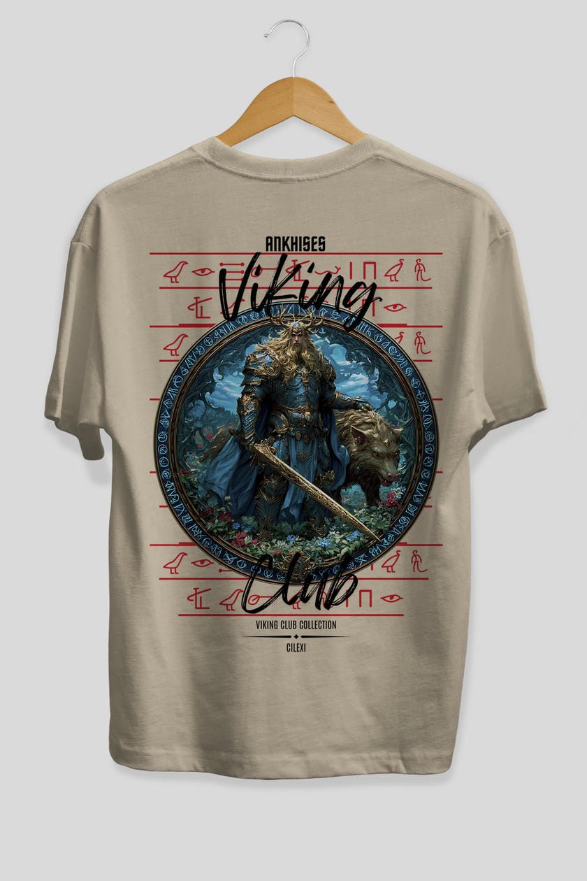 Freyr Baskılı Oversize t-shirt Erkek Kadın %100 Pamuk Bisiklet Yaka tişort