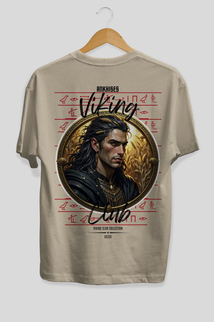 Viking Mitolojisi Serisi 2 Arka Baskılı Oversize t-shirt Erkek Kadın %100 Pamuk Bisiklet Yaka tişort