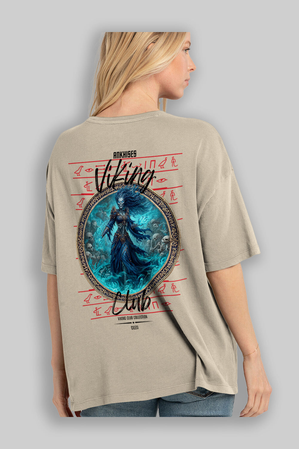 Hel Baskılı Oversize t-shirt Erkek Kadın %100 Pamuk Bisiklet Yaka tişort