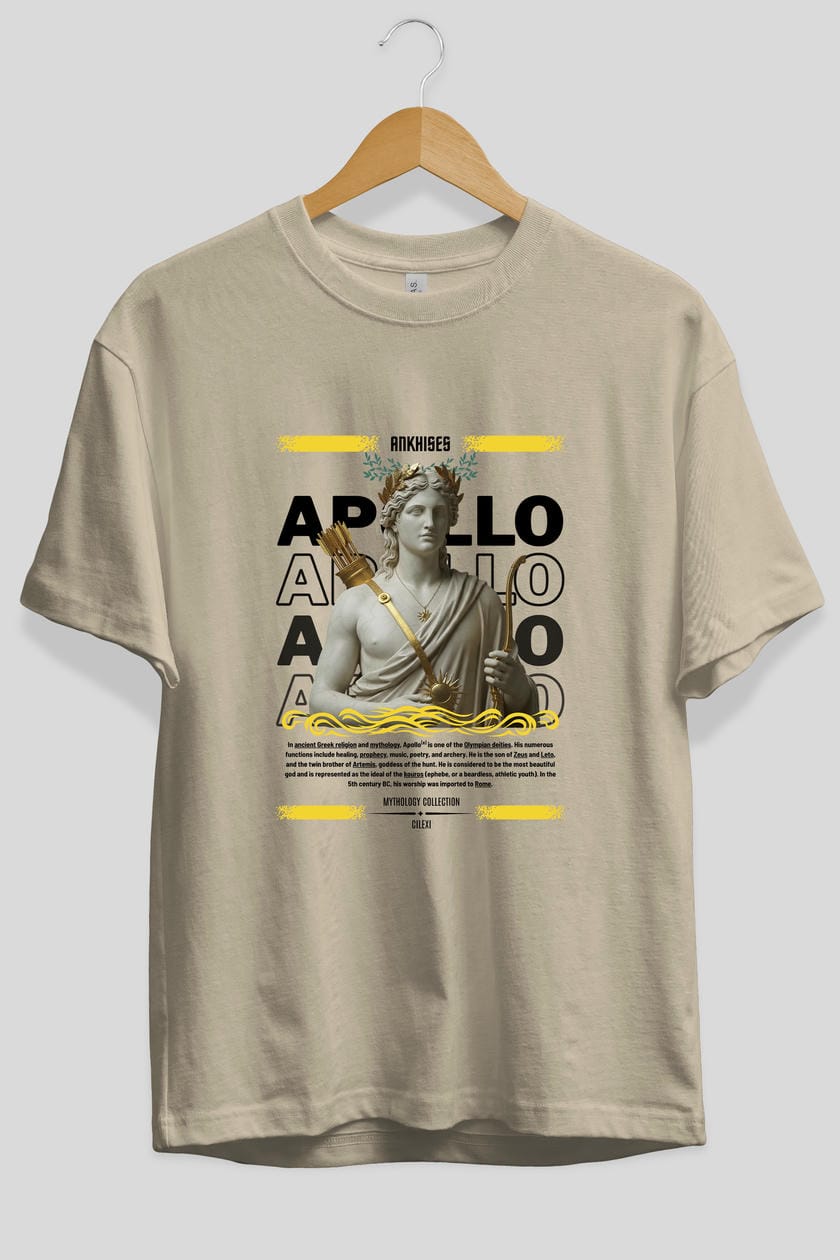 Apollo 2 ön Baskılı Oversize t-shirt Erkek Kadın %100 Pamuk Bisiklet Yaka tişort