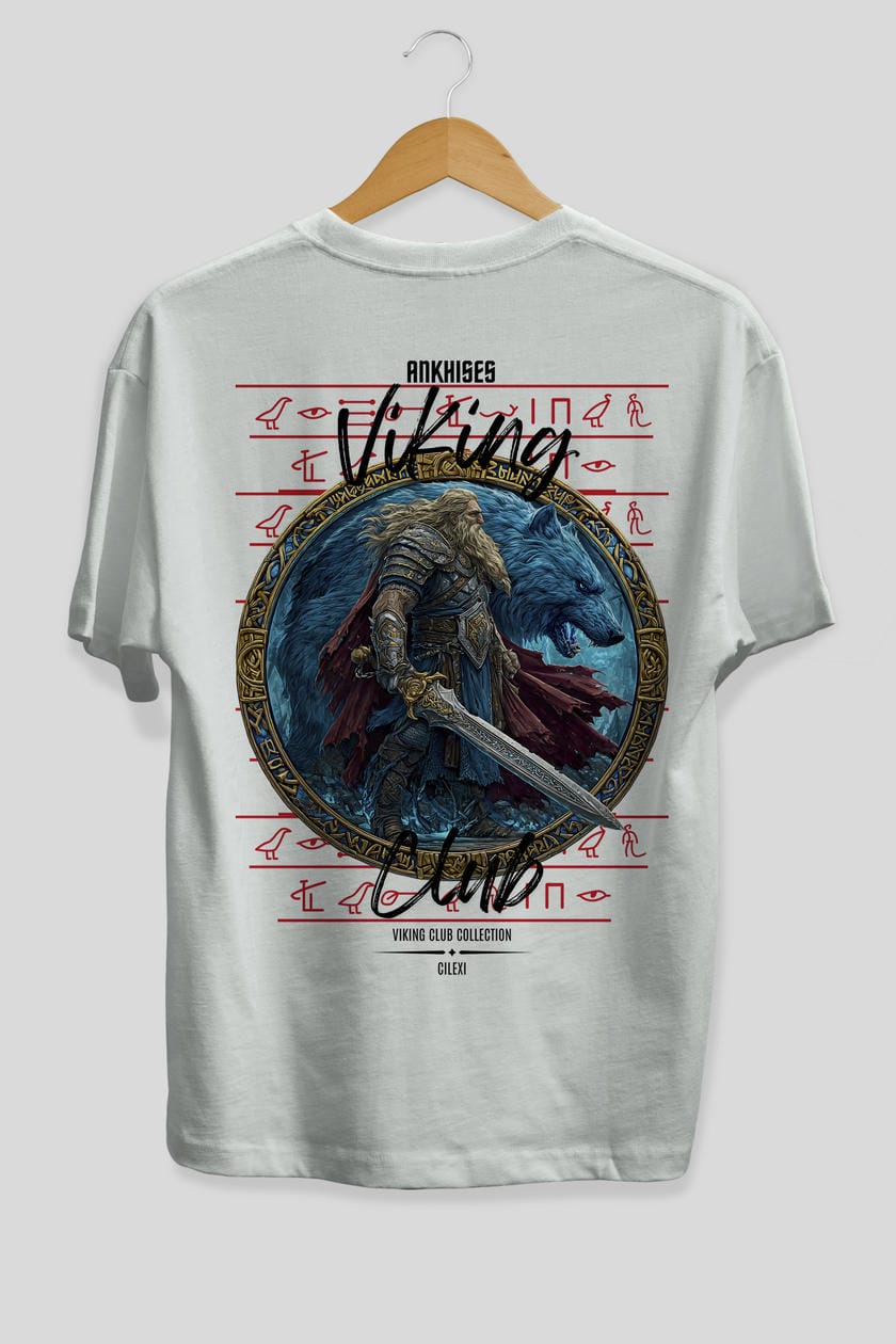Tyr Arka Baskılı Oversize t-shirt Erkek Kadın %100 Pamuk Bisiklet Yaka tişort