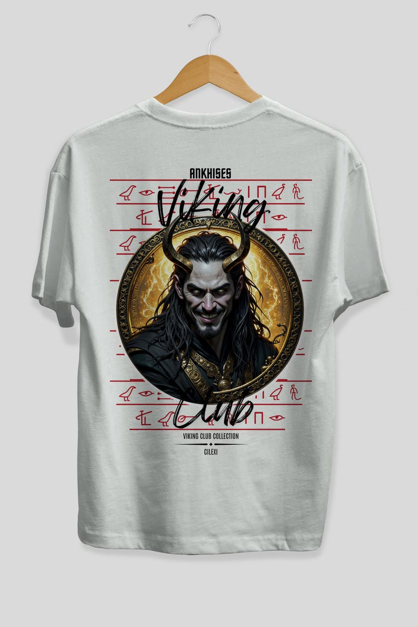 Loke 1 Baskılı Oversize t-shirt Erkek Kadın %100 Pamuk Bisiklet Yaka tişort