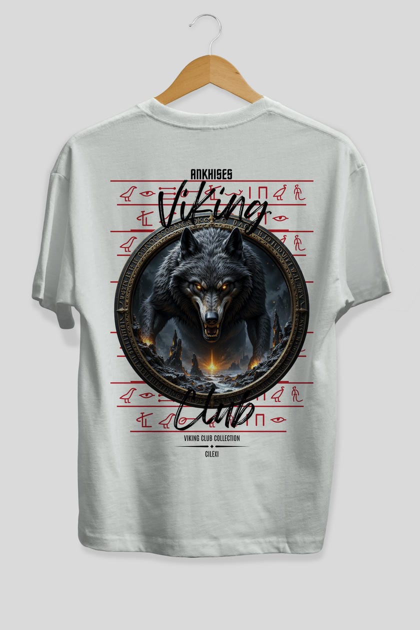 Viking Mitolojisi Serisi 28 Arka Baskılı Oversize t-shirt Erkek Kadın %100 Pamuk Bisiklet Yaka tişort