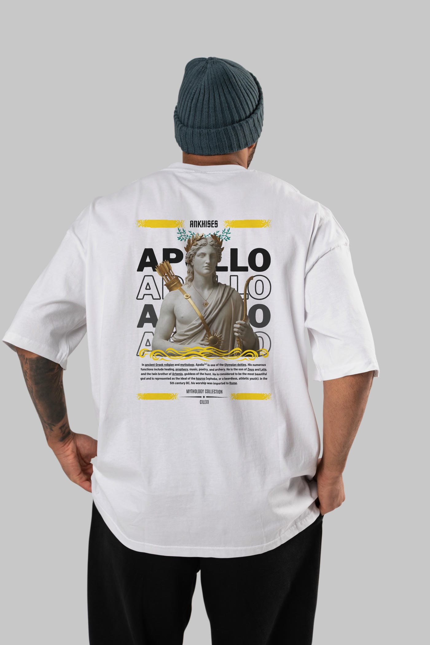 Apollo 2 Arka Baskılı Oversize t-shirt Erkek Kadın %100 Pamuk Bisiklet Yaka tişort