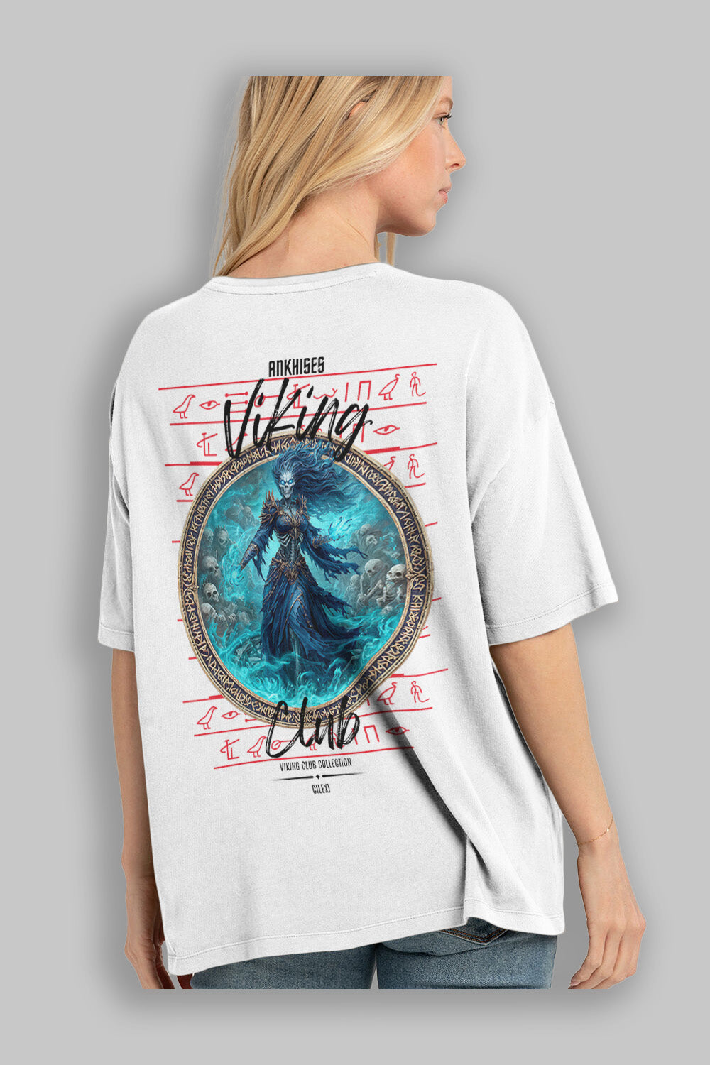 Hel Baskılı Oversize t-shirt Erkek Kadın %100 Pamuk Bisiklet Yaka tişort