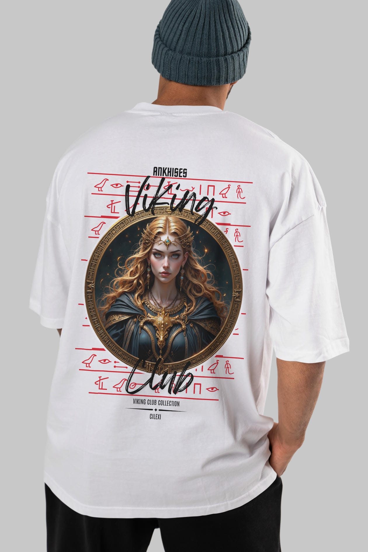 Freya Baskılı Oversize t-shirt Erkek Kadın %100 Pamuk Bisiklet Yaka tişort
