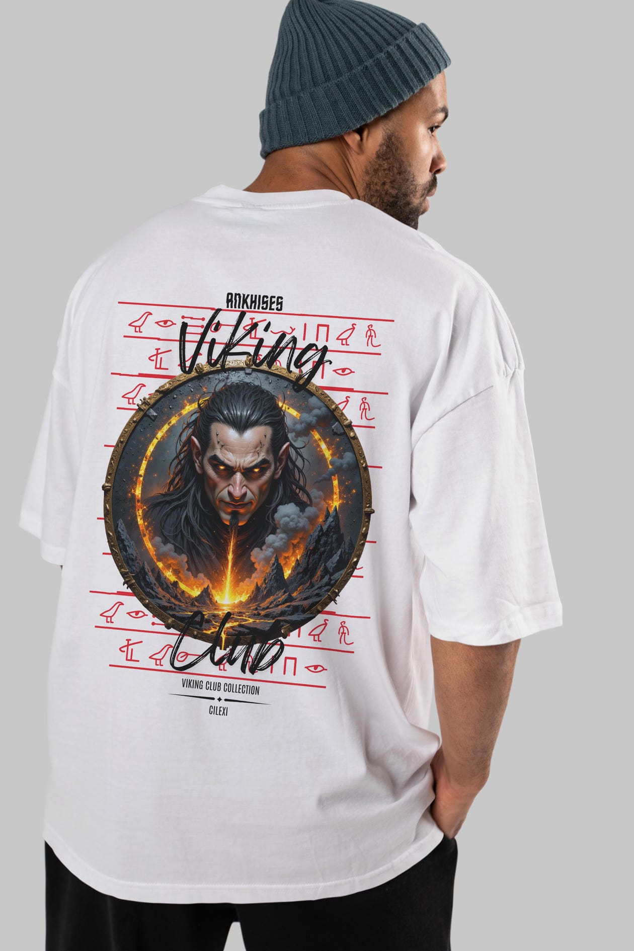 Loke 2 Arka Baskılı Oversize t-shirt Erkek Kadın %100 Pamuk Bisiklet Yaka tişort