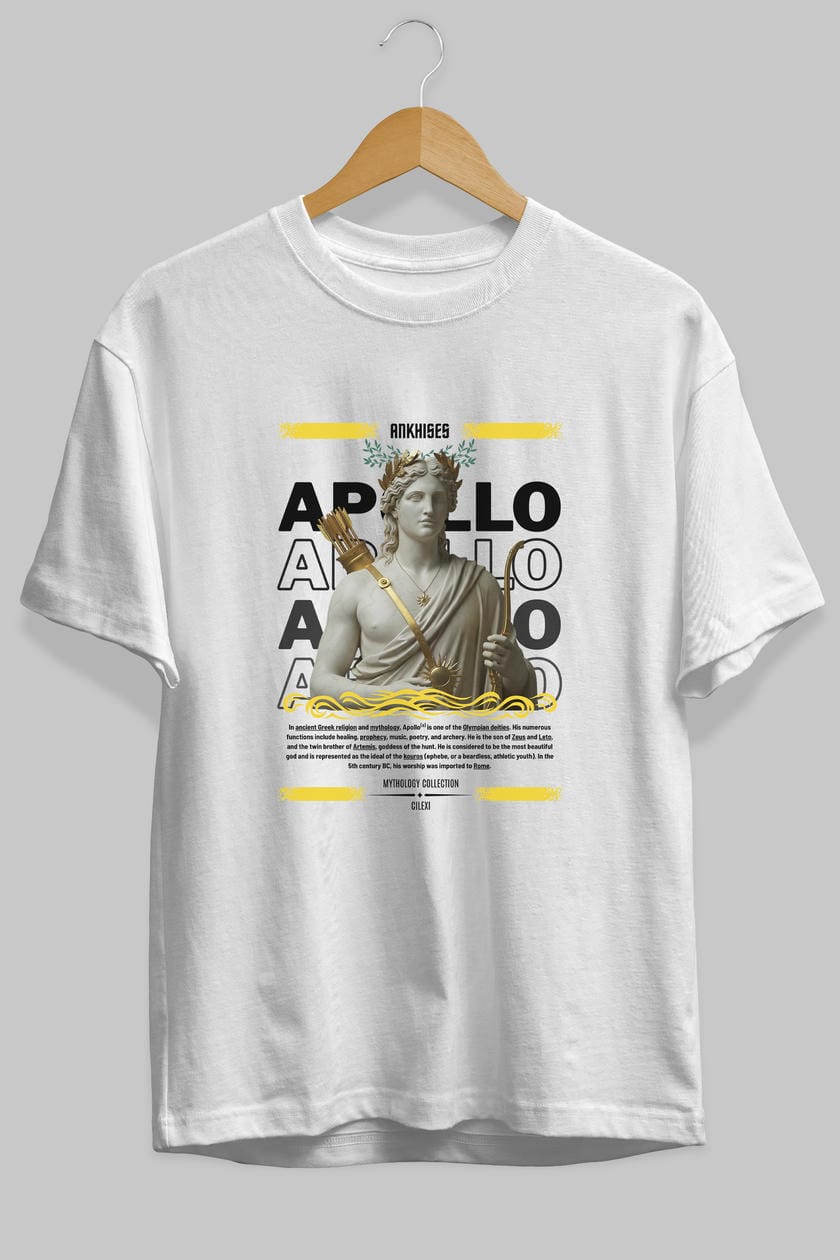 Apollo 2 ön Baskılı Oversize t-shirt Erkek Kadın %100 Pamuk Bisiklet Yaka tişort