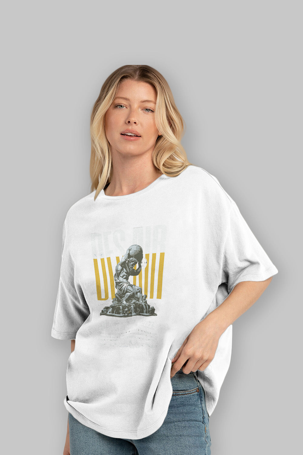 Des air ön Baskılı Oversize t-shirt Erkek Kadın %100 Pamuk Bisiklet Yaka tişort