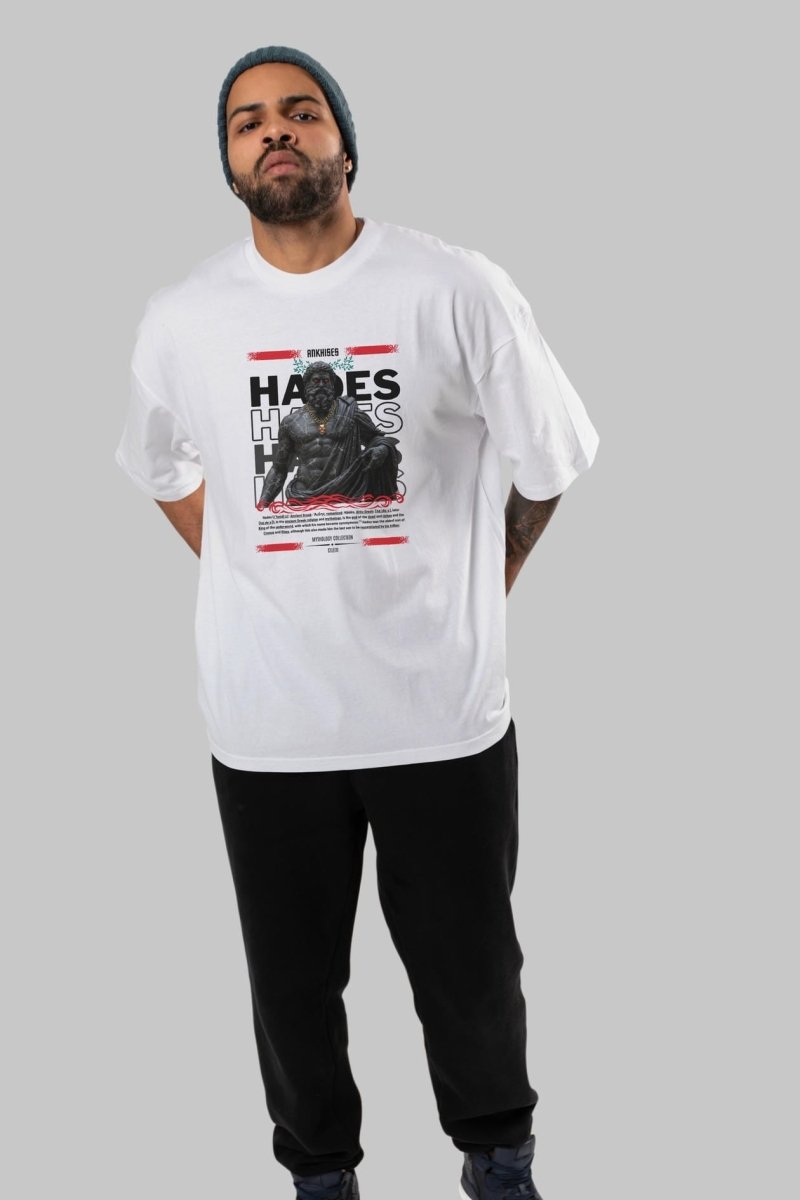 Hades 1 ön Baskılı Oversize t-shirt Erkek Kadın %100 Pamuk Bisiklet Yaka tişort - Cilexi