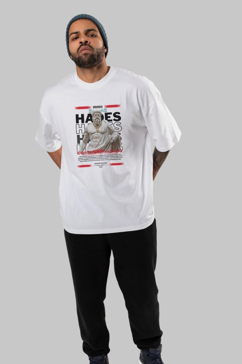 Hades 2 ön Baskılı Oversize t-shirt Erkek Kadın %100 Pamuk Bisiklet Yaka tişort - Cilexi