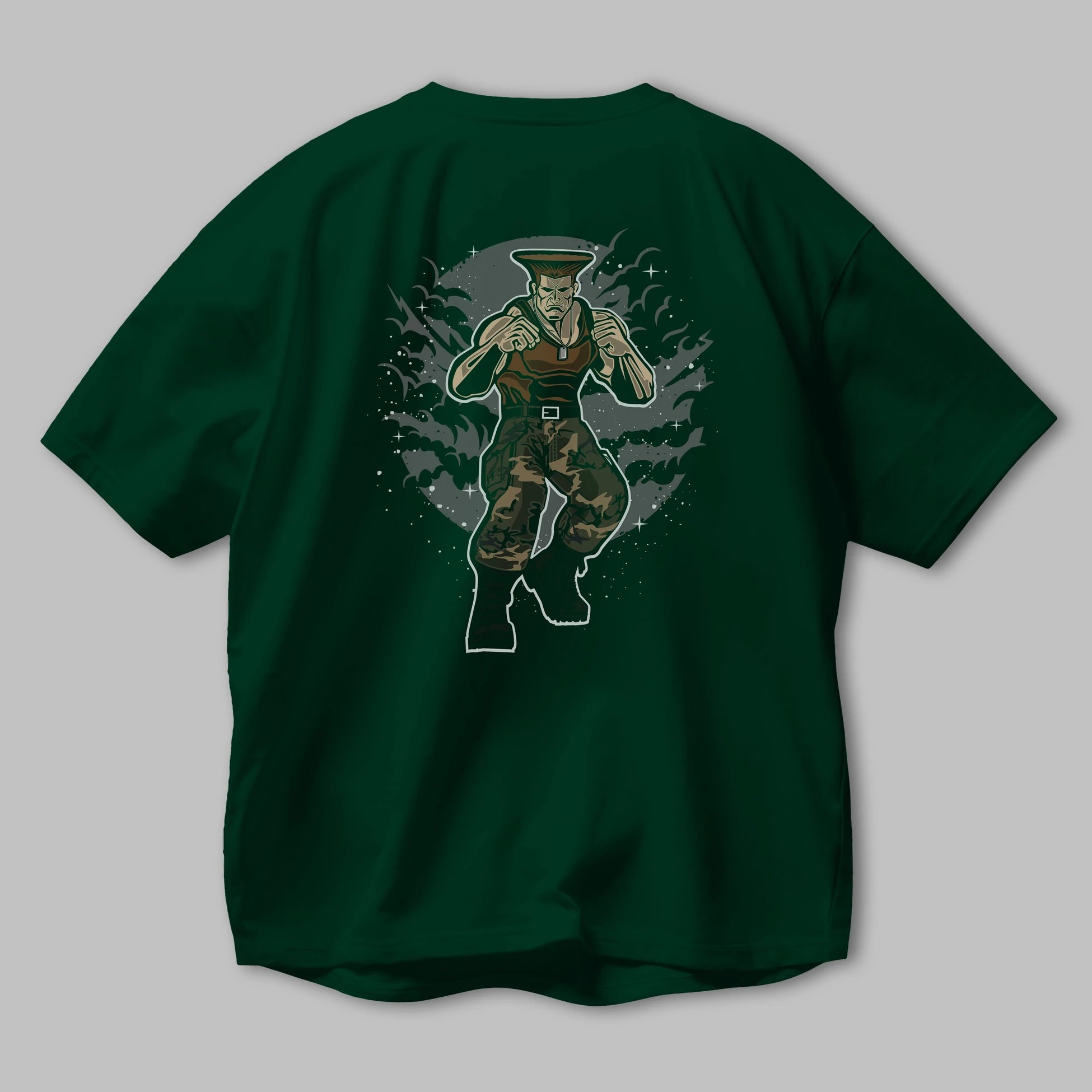 Guile Arka Baskılı Oversize t-shirt Erkek Kadın Unisex %100 Pamuk