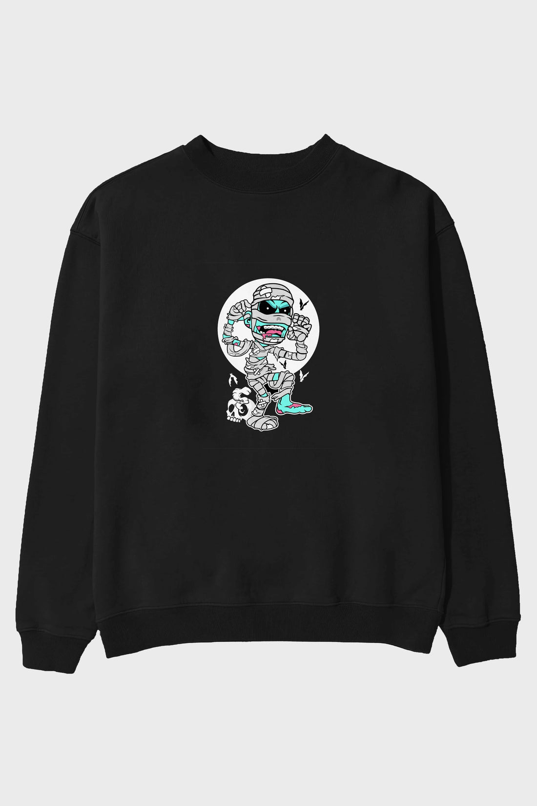 Mummy Ön Baskılı Oversize Sweatshirt Erkek Kadın Unisex