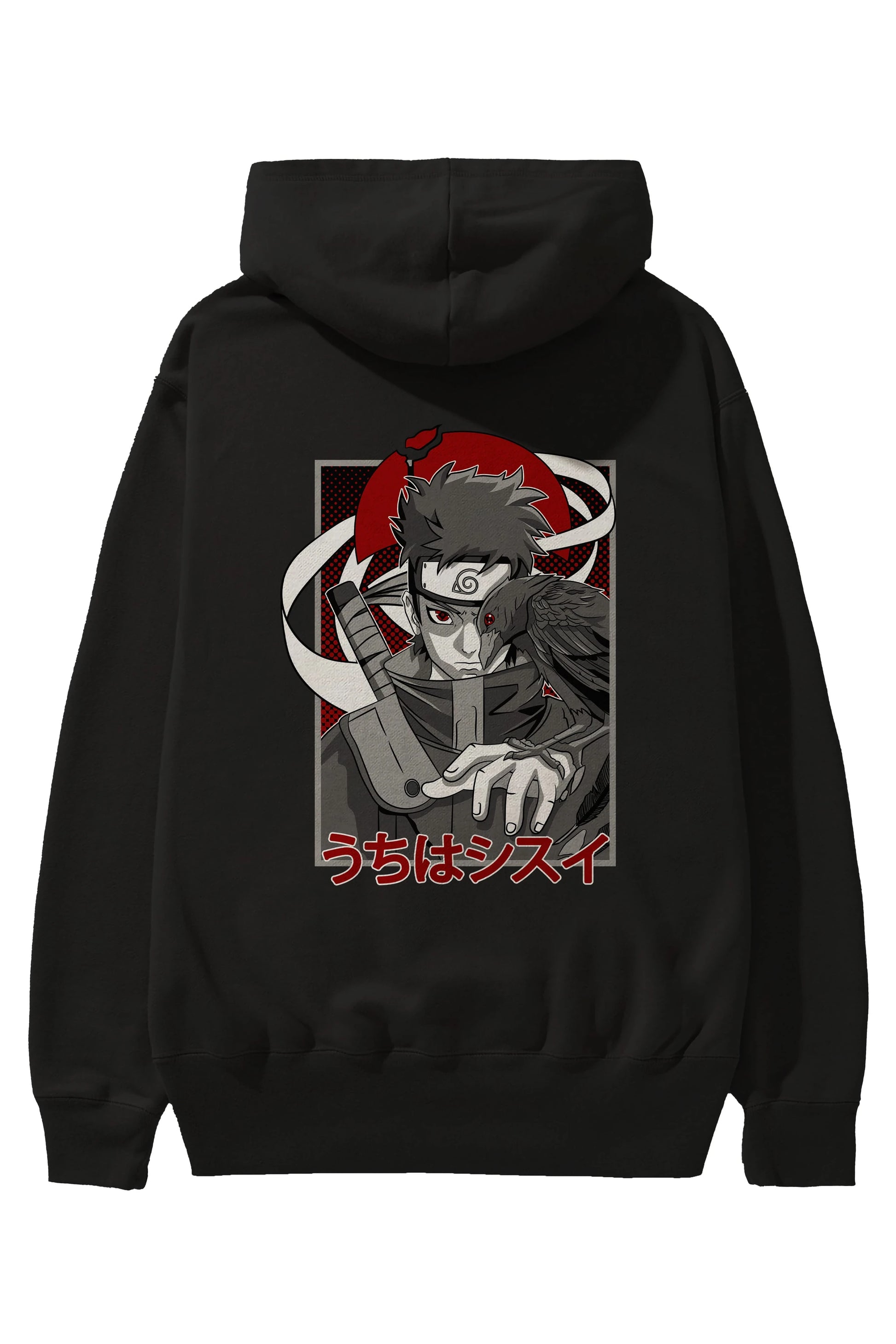 SHISUI UCHIHA NARUTO Anime Arka Baskılı Hoodie Oversize Kapüşonlu Sweatshirt Erkek Kadın Unisex