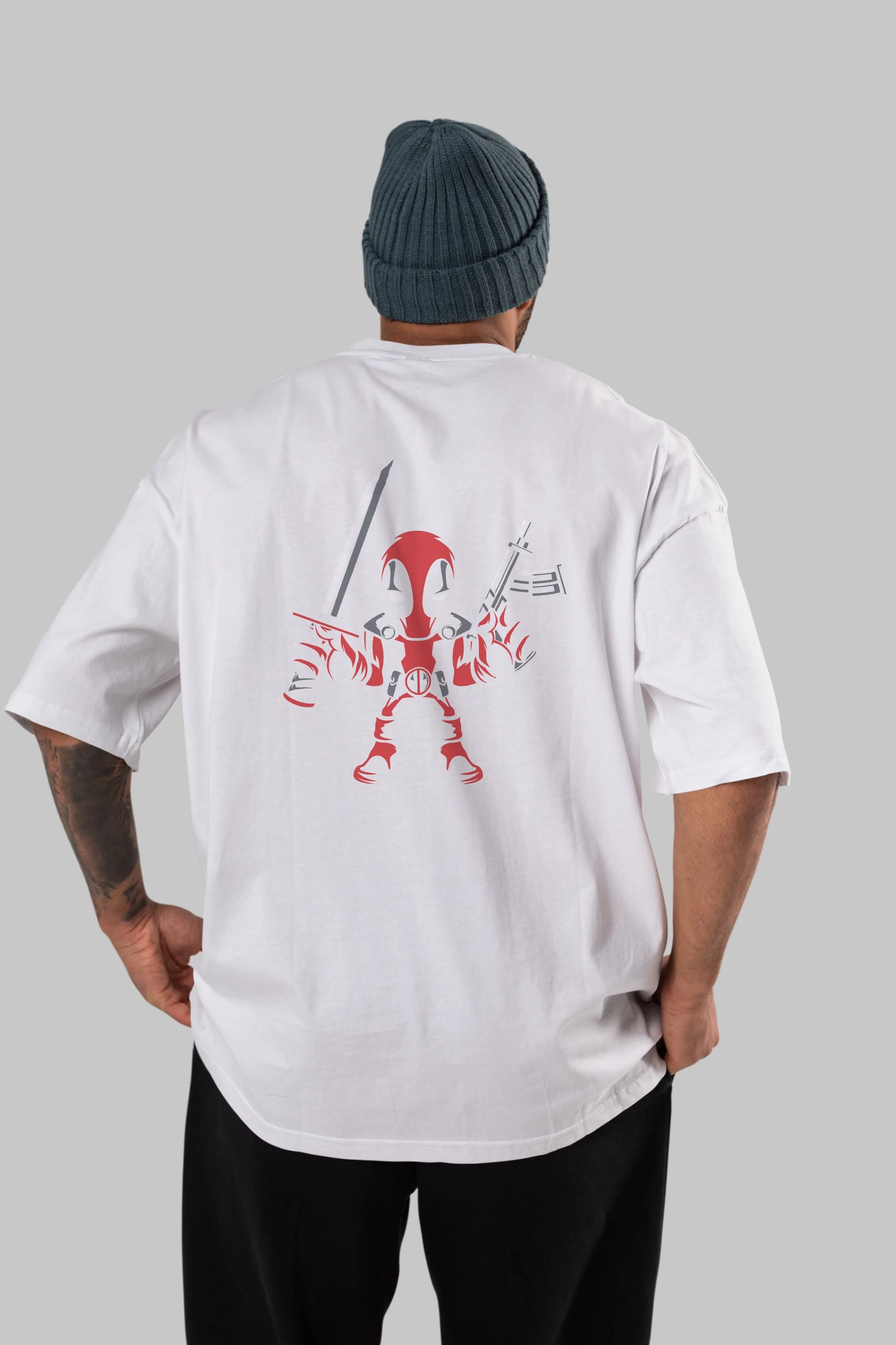 Deadpool (11) Arka Baskılı Oversize t-shirt Erkek Kadın Unisex %100 Pamuk Bisiklet Yaka tişort