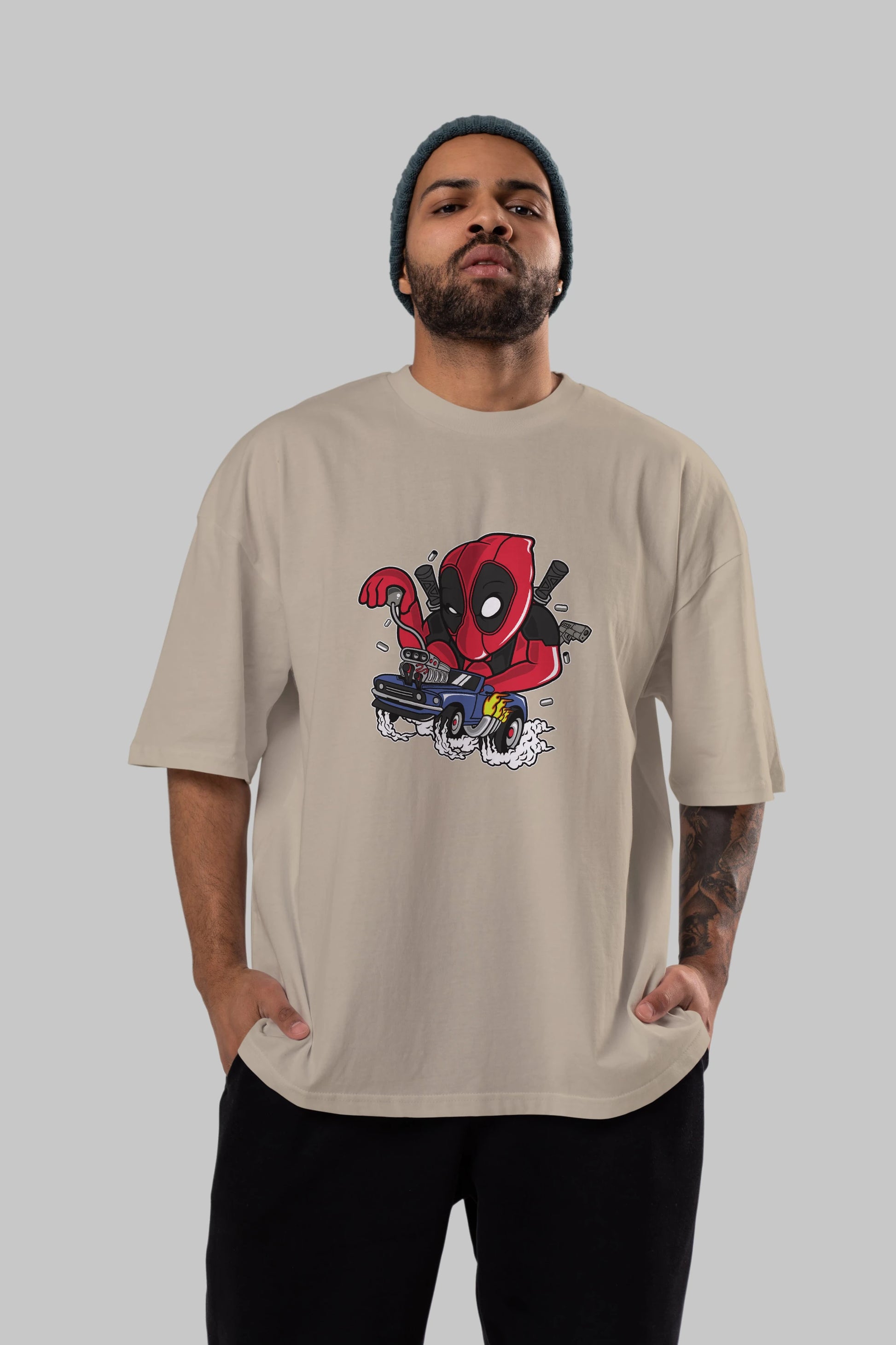 Deadpool (21) Ön Baskılı Oversize t-shirt Erkek Kadın Unisex %100 Pamuk Bisiklet Yaka tişort