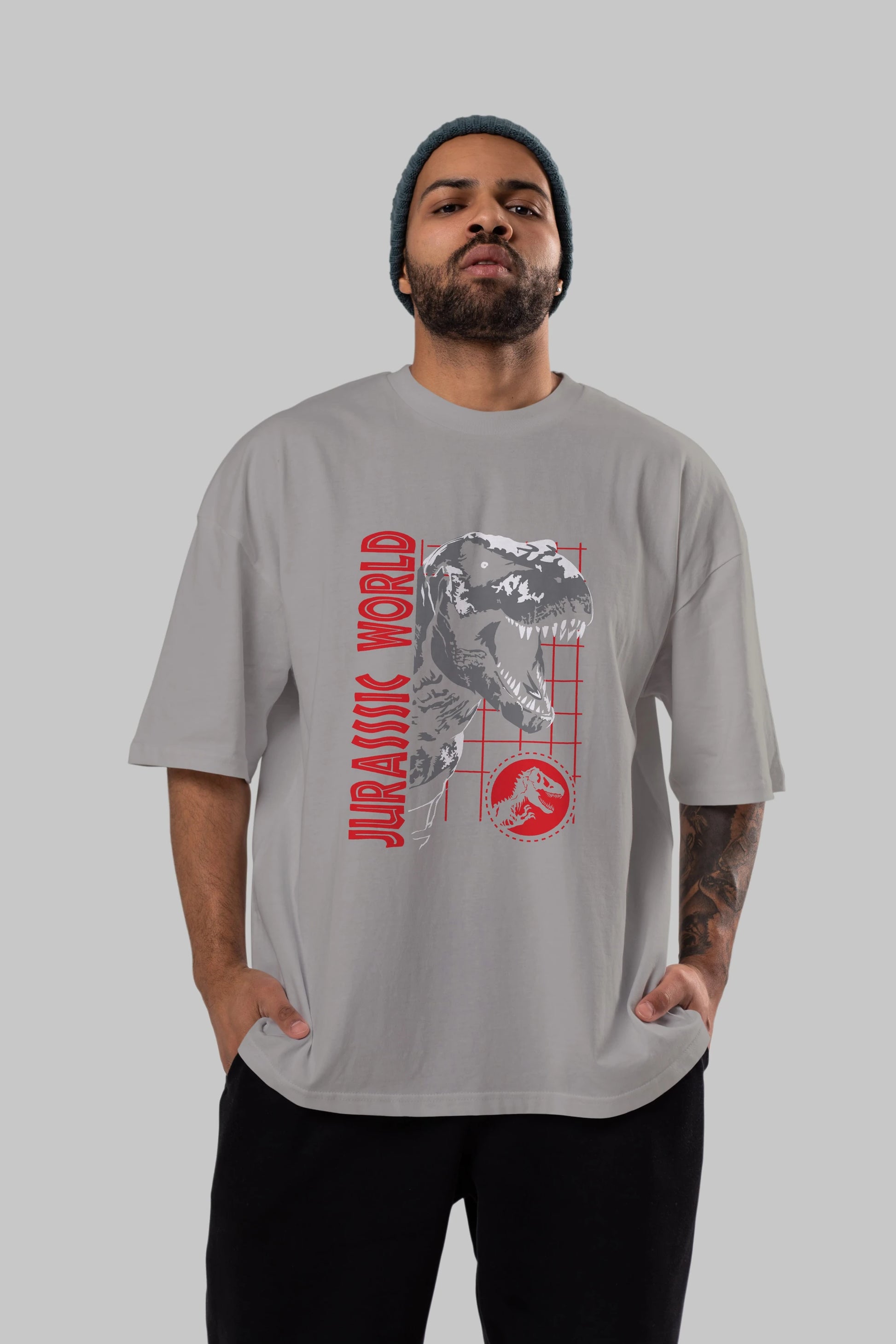 Jurassic Park (2) Ön Baskılı Oversize t-shirt Erkek Kadın Unisex %100 Pamuk Bisiklet Yaka tişort