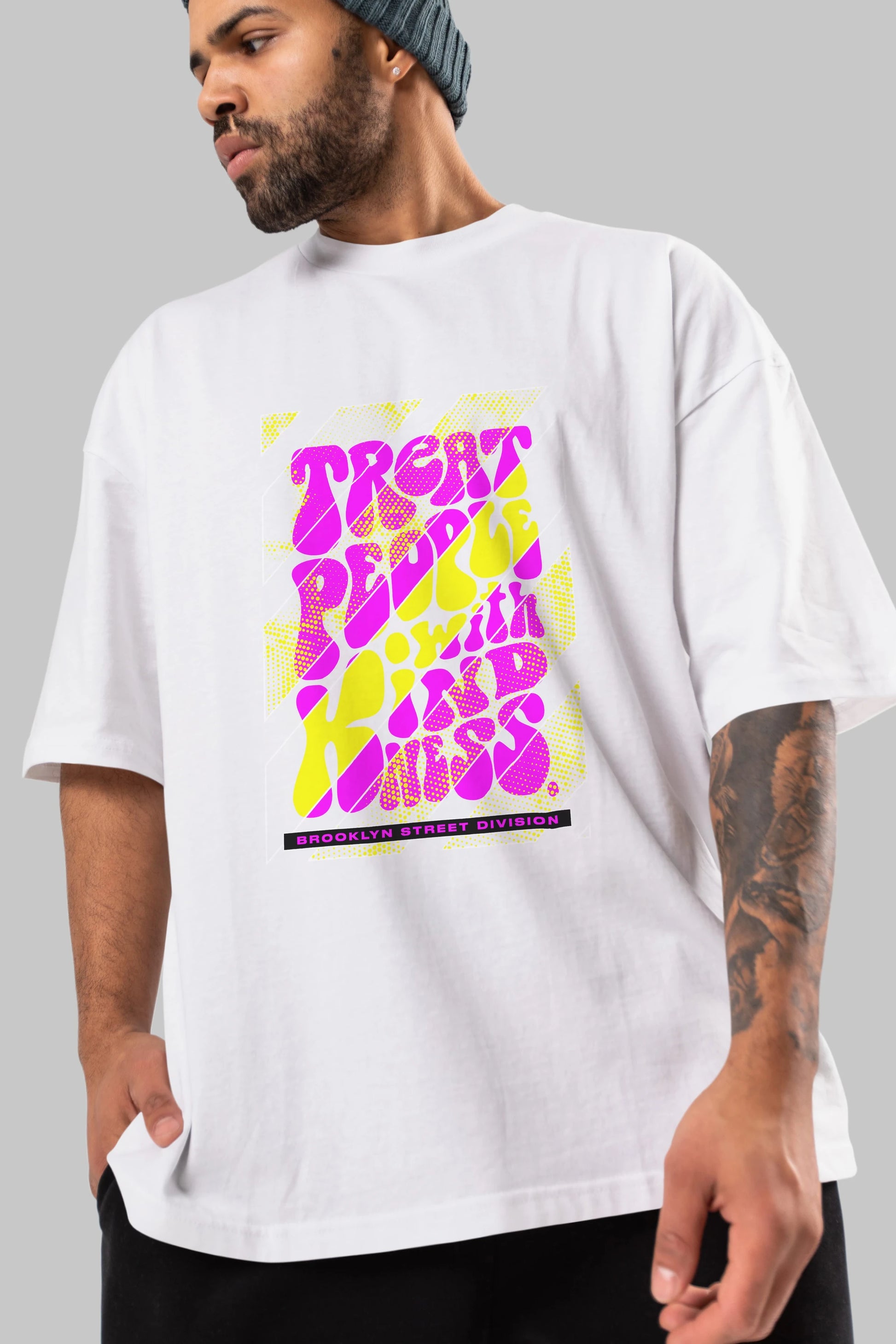 Treat People Ön Baskılı Oversize t-shirt Erkek Kadın Unisex