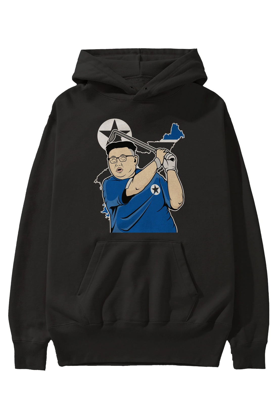 Kim Golf Ön Baskılı Hoodie Oversize Kapüşonlu Sweatshirt Erkek Kadın Unisex