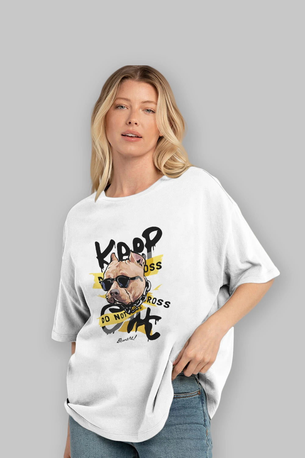 Teddy Bear Keep Ön Baskılı Oversize t-shirt Erkek Kadın Unisex %100 Pamuk