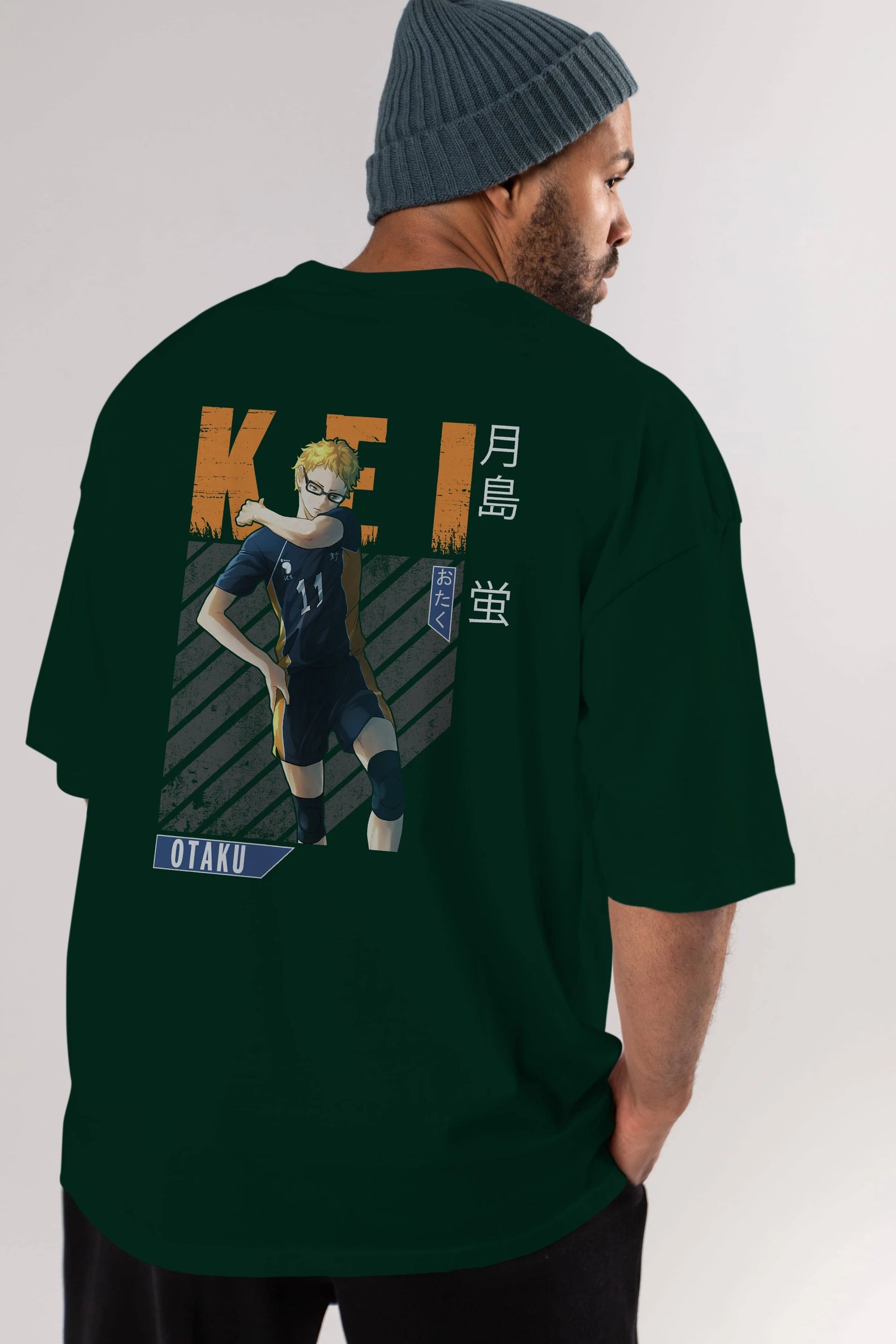 KENPACHI ZARAKI BLEACH Anime Arka Baskılı Oversize t-shirt Erkek Kadın Unisex