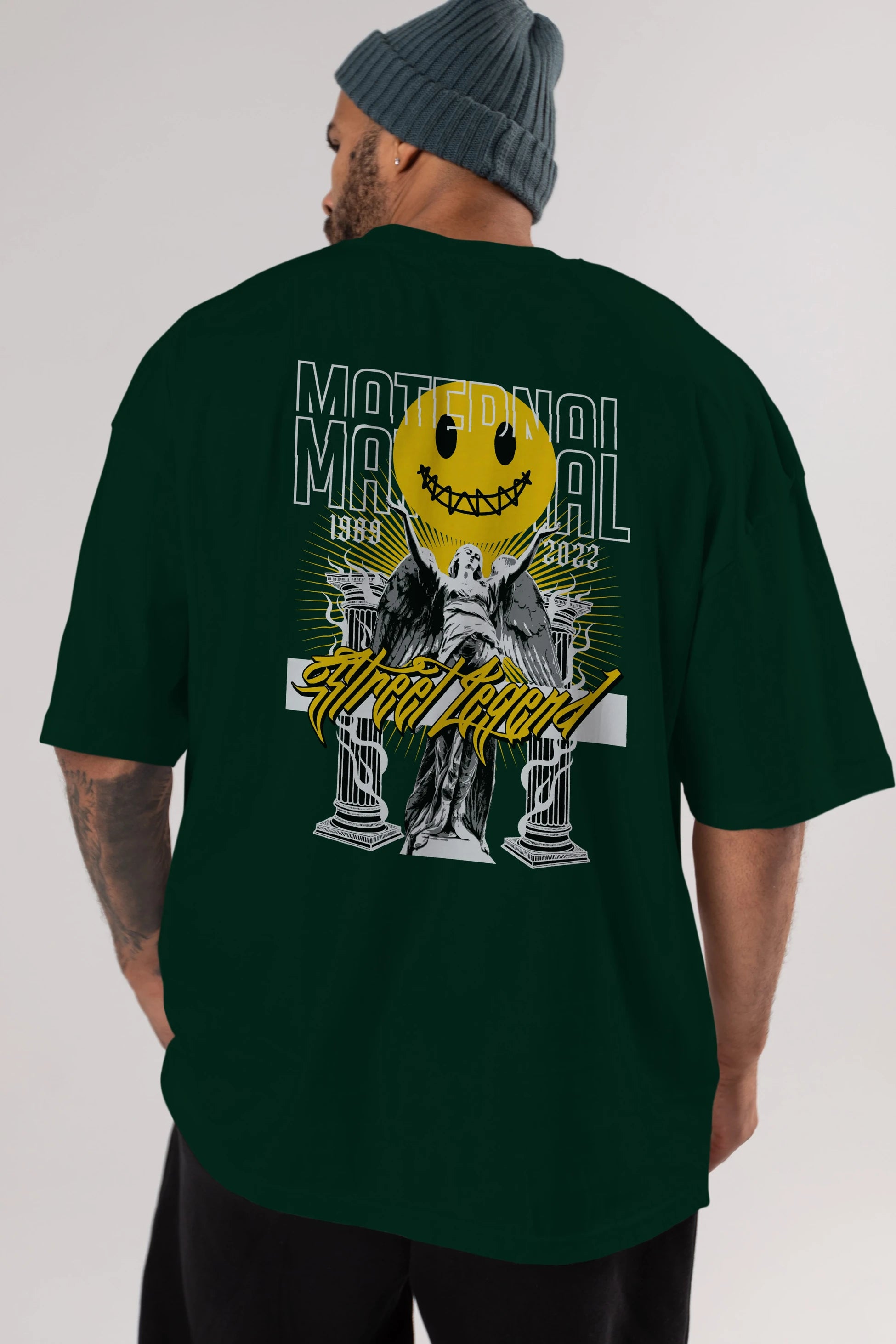 Maternal Street Legend Arka Baskılı Oversize t-shirt Erkek Kadın Unisex