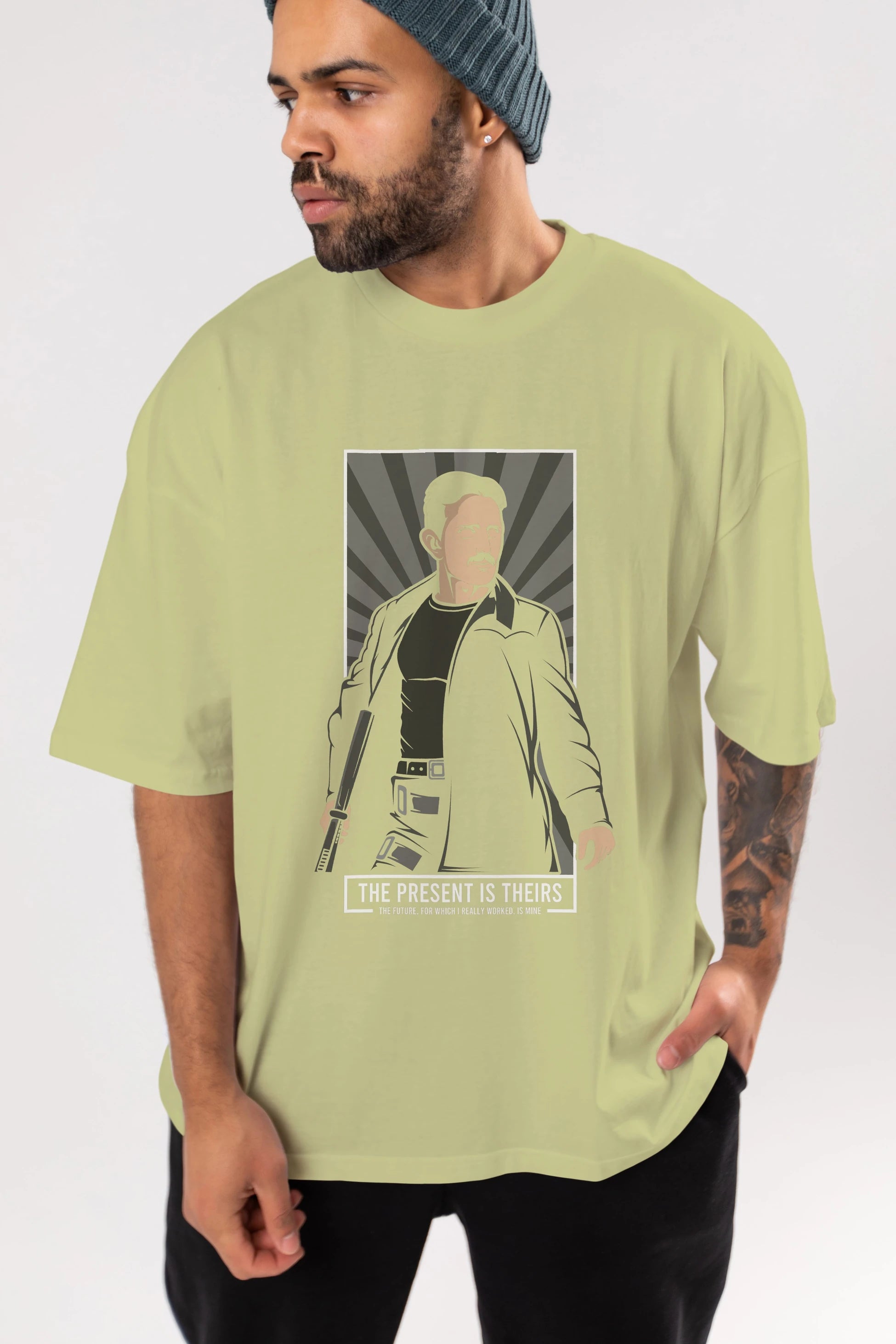 Tesla Matrix Ön Baskılı Oversize t-shirt Erkek Kadın Unisex %100 Pamuk tişort