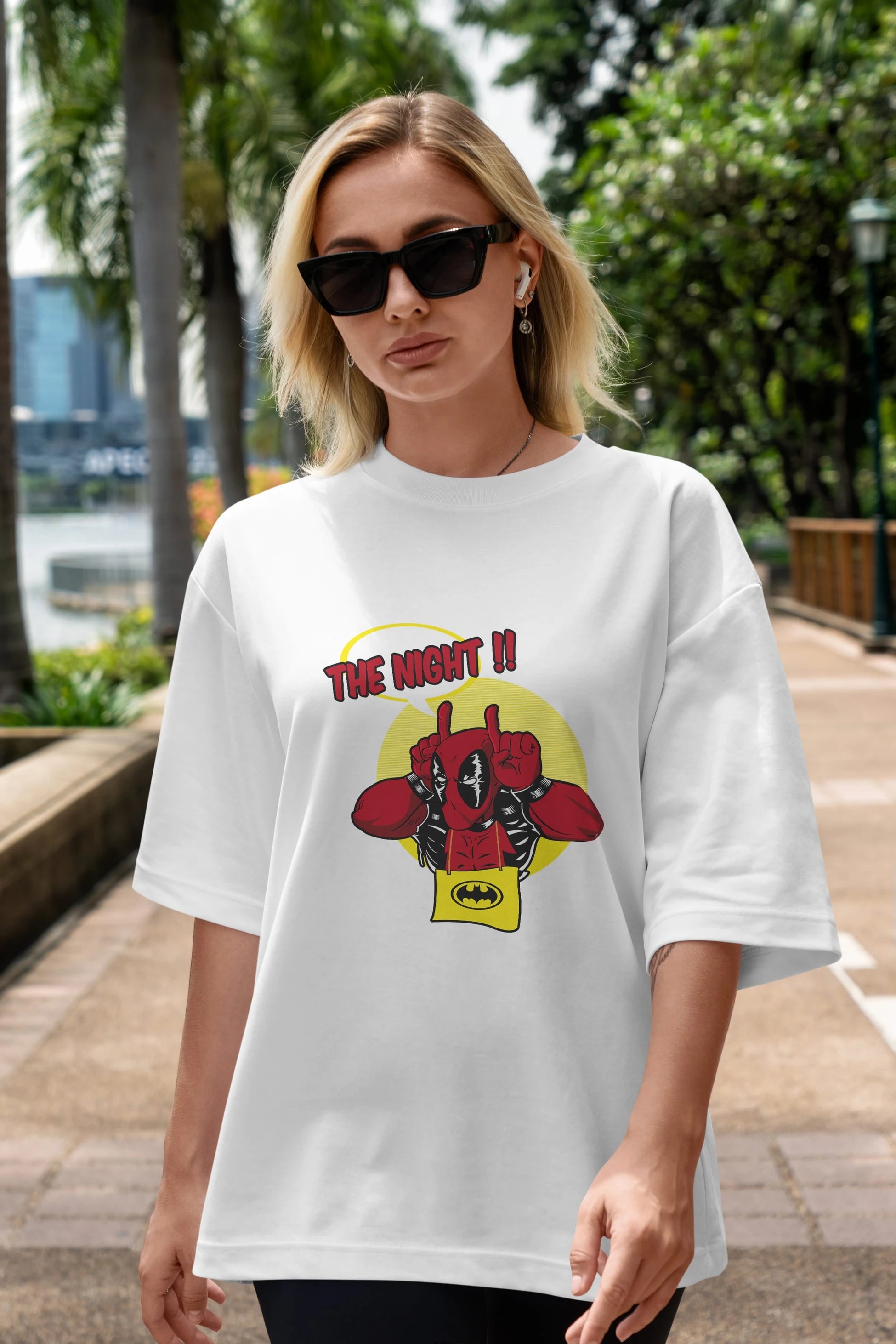 Deadpool (1) Ön Baskılı Oversize t-shirt Erkek Kadın Unisex %100 Pamuk Bisiklet Yaka tişort