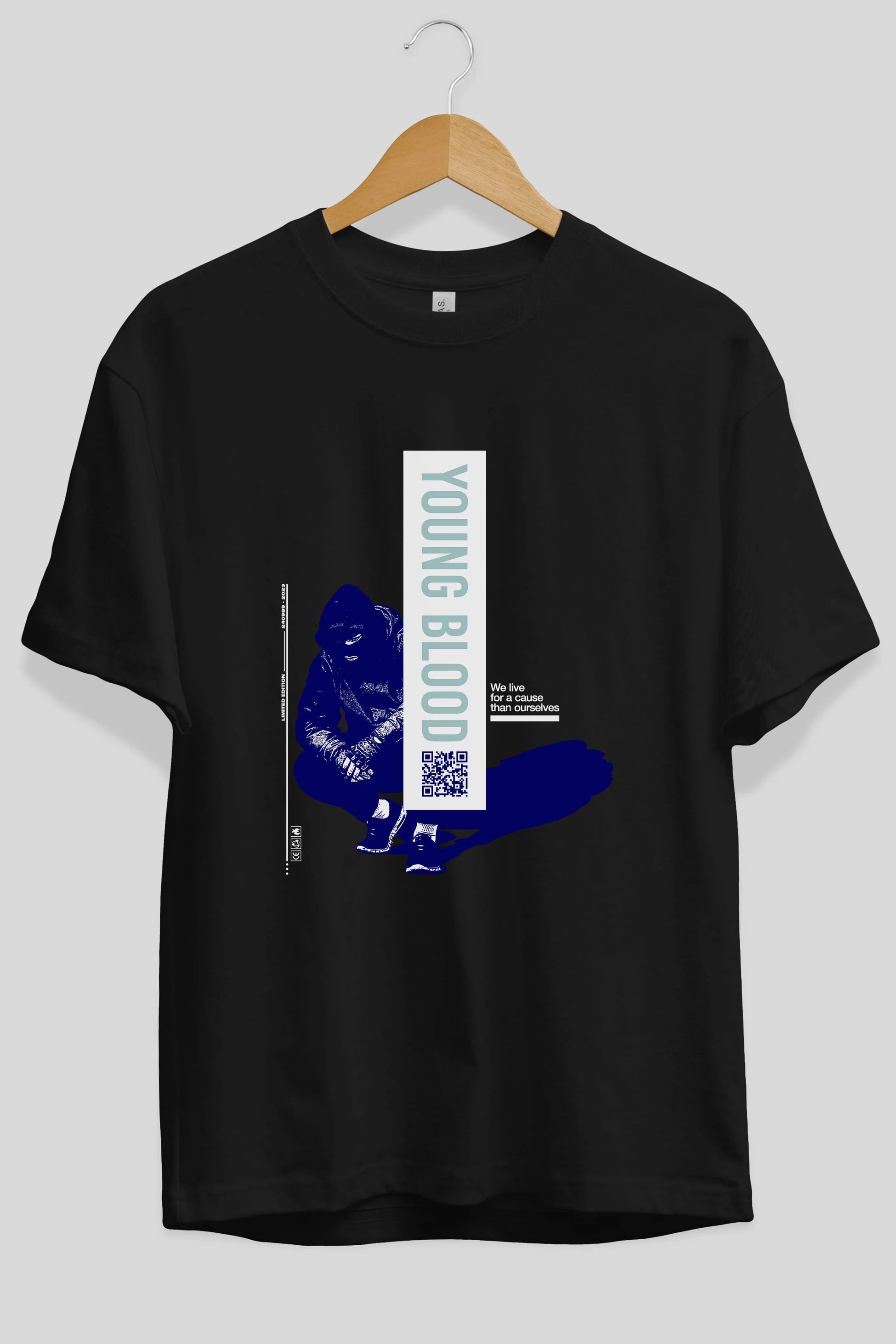 Young Blood Ön Baskılı Oversize t-shirt Erkek Kadın Unisex