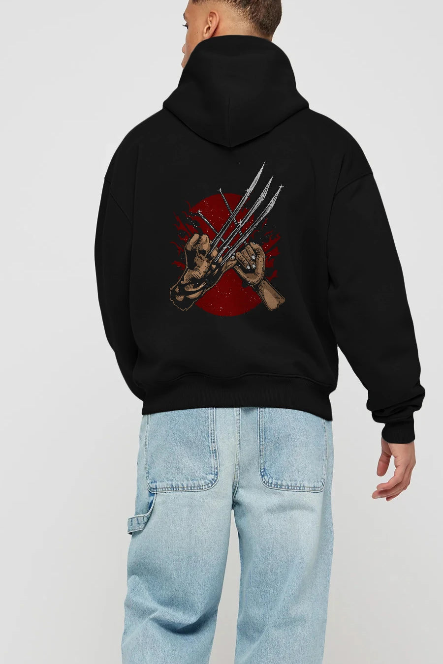 Like Father Like Daughter Arka Baskılı Hoodie Oversize Kapüşonlu Sweatshirt Erkek Kadın Unisex