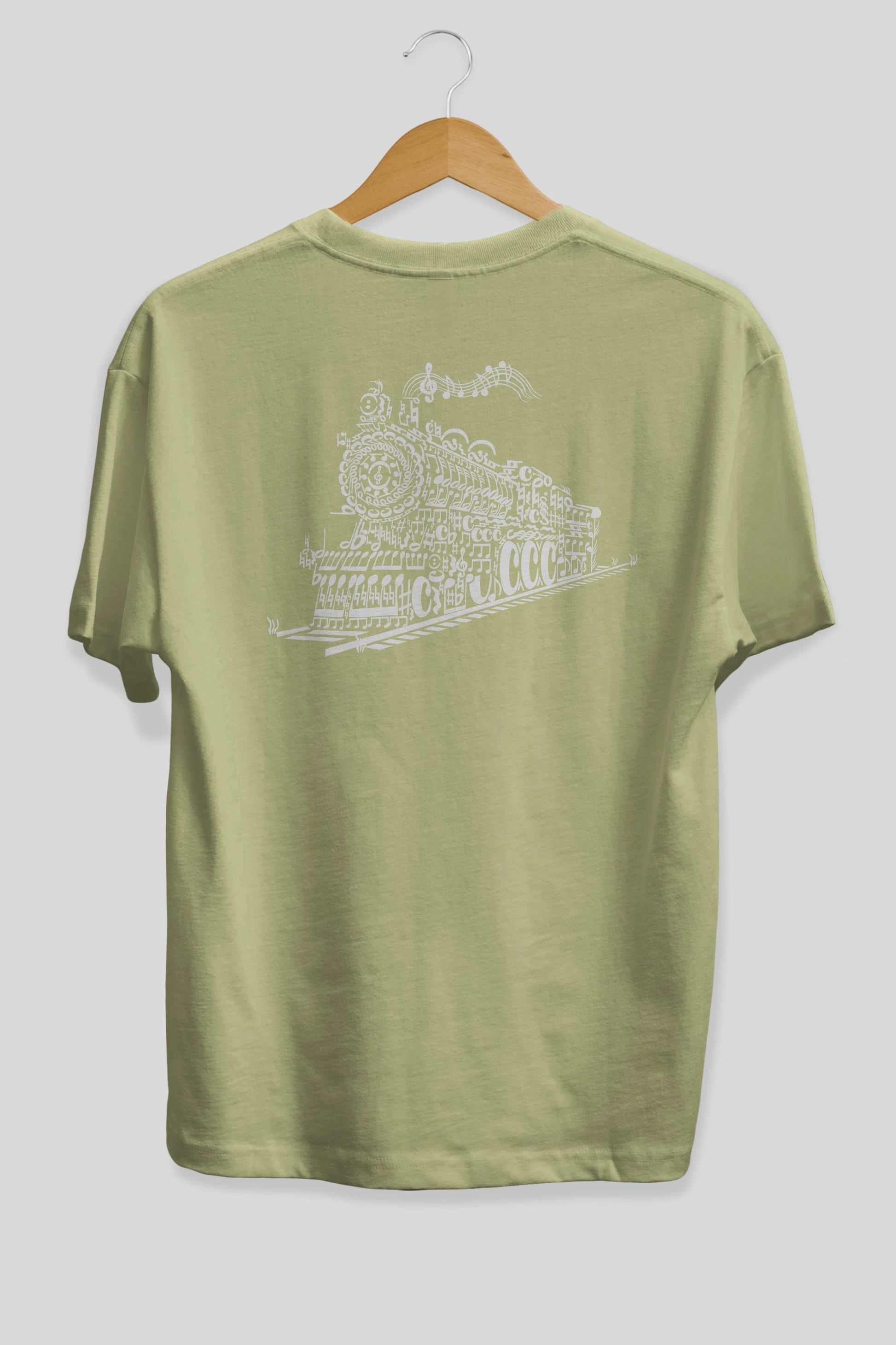 Train Song Arka Baskılı Oversize t-shirt %100 pamuk Erkek Kadın Unisex