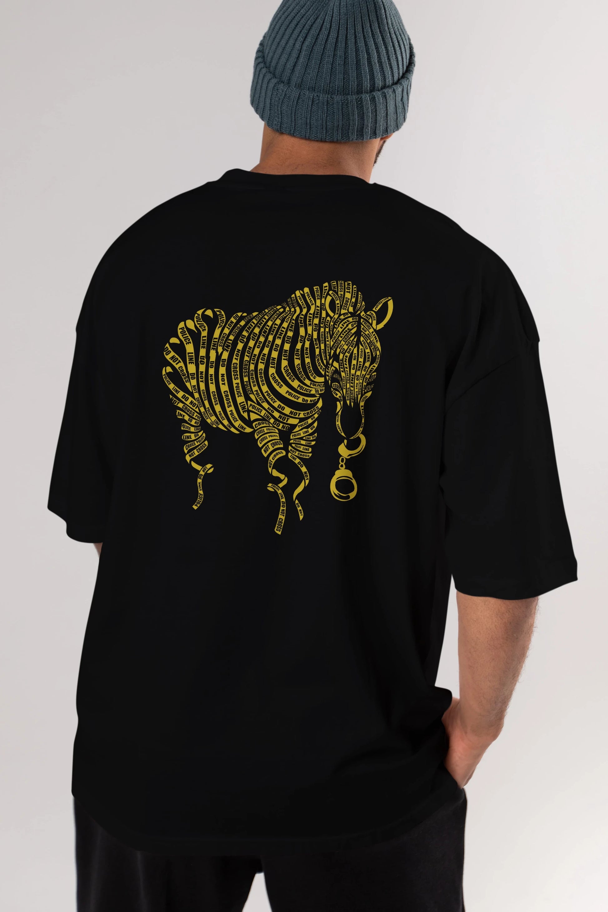 Nature of Crime Arka Baskılı Oversize t-shirt %100 pamuk Erkek Kadın Unisex