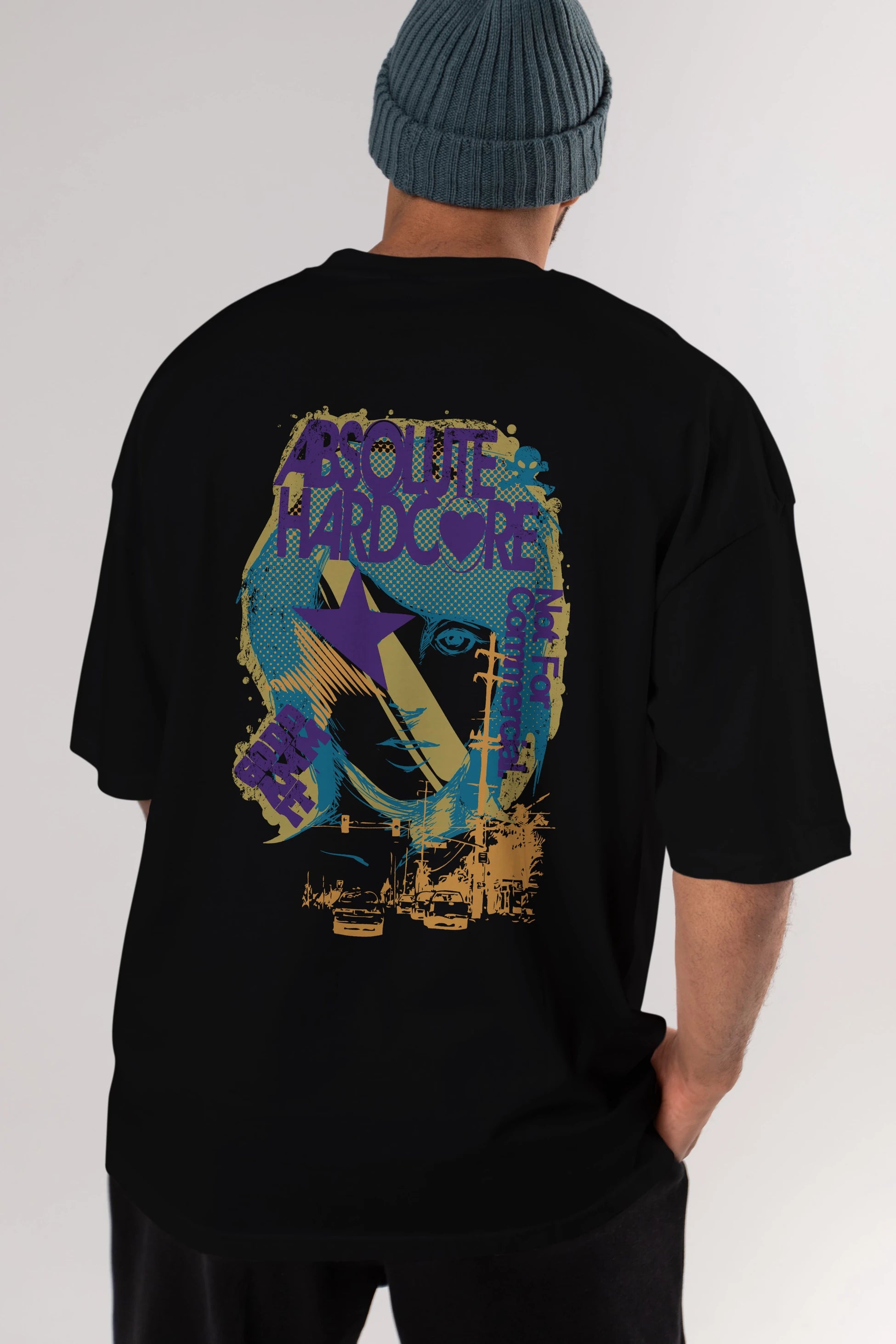Absolute Hardcore Arka Baskılı Oversize t-shirt Erkek Kadın Unisex