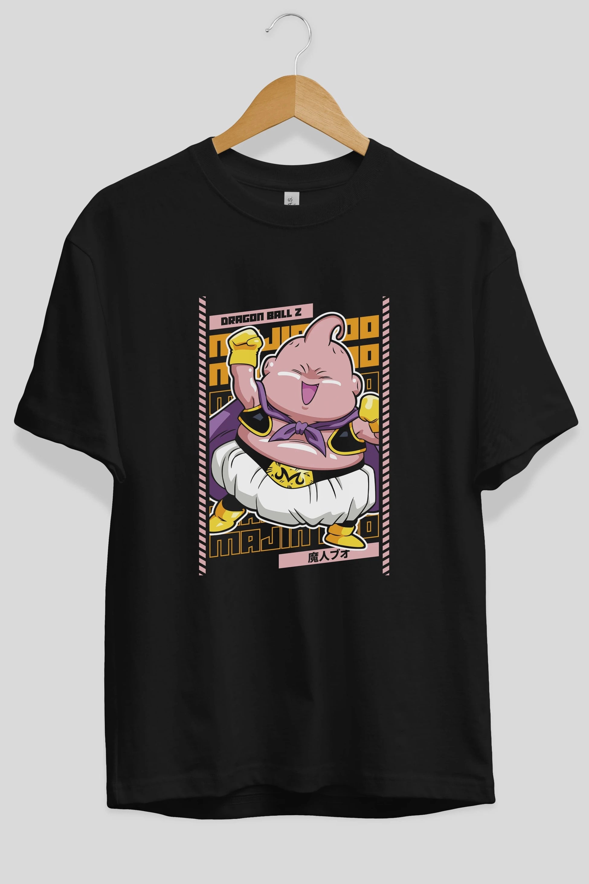 MAJIN BOO1 Anime Ön Baskılı Oversize t-shirt %100 pamuk Erkek Kadın Unisex