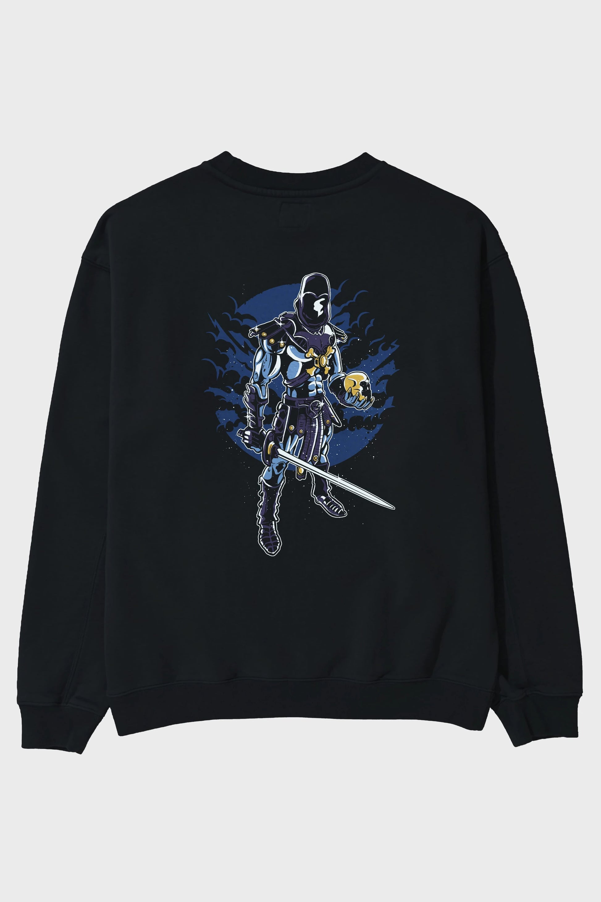 Skeleton King Arka Baskılı Oversize Sweatshirt Erkek Kadın Unisex