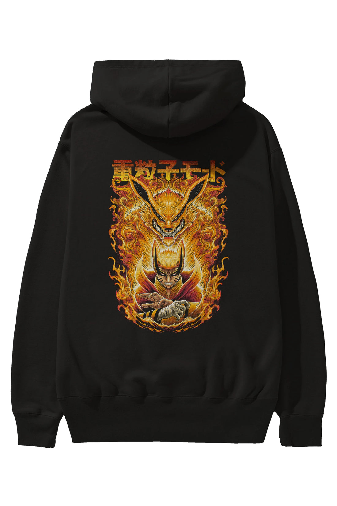 NARUTO KYUUBI 1 Anime Arka Baskılı Hoodie Oversize Kapüşonlu Sweatshirt Erkek Kadın Unisex