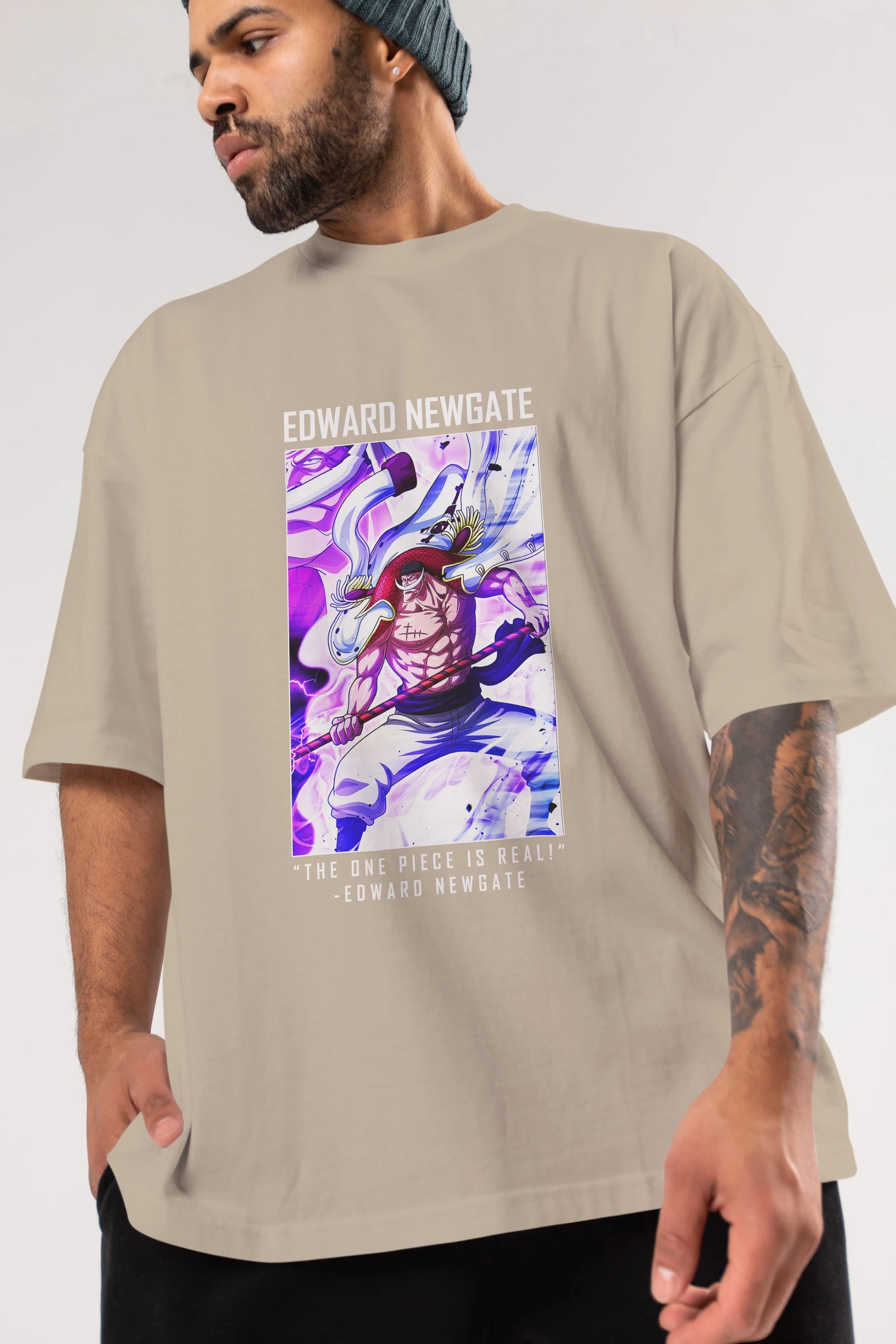 Edward Newgate Anime Ön Baskılı Oversize t-shirt Erkek Kadın Unisex