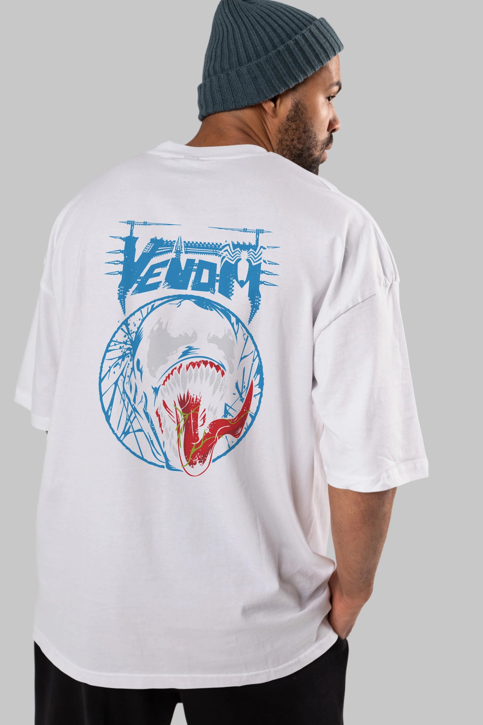 Venom (23) Arka Baskılı Oversize t-shirt Erkek Kadın Unisex %100 Pamuk Bisiklet Yaka tişort