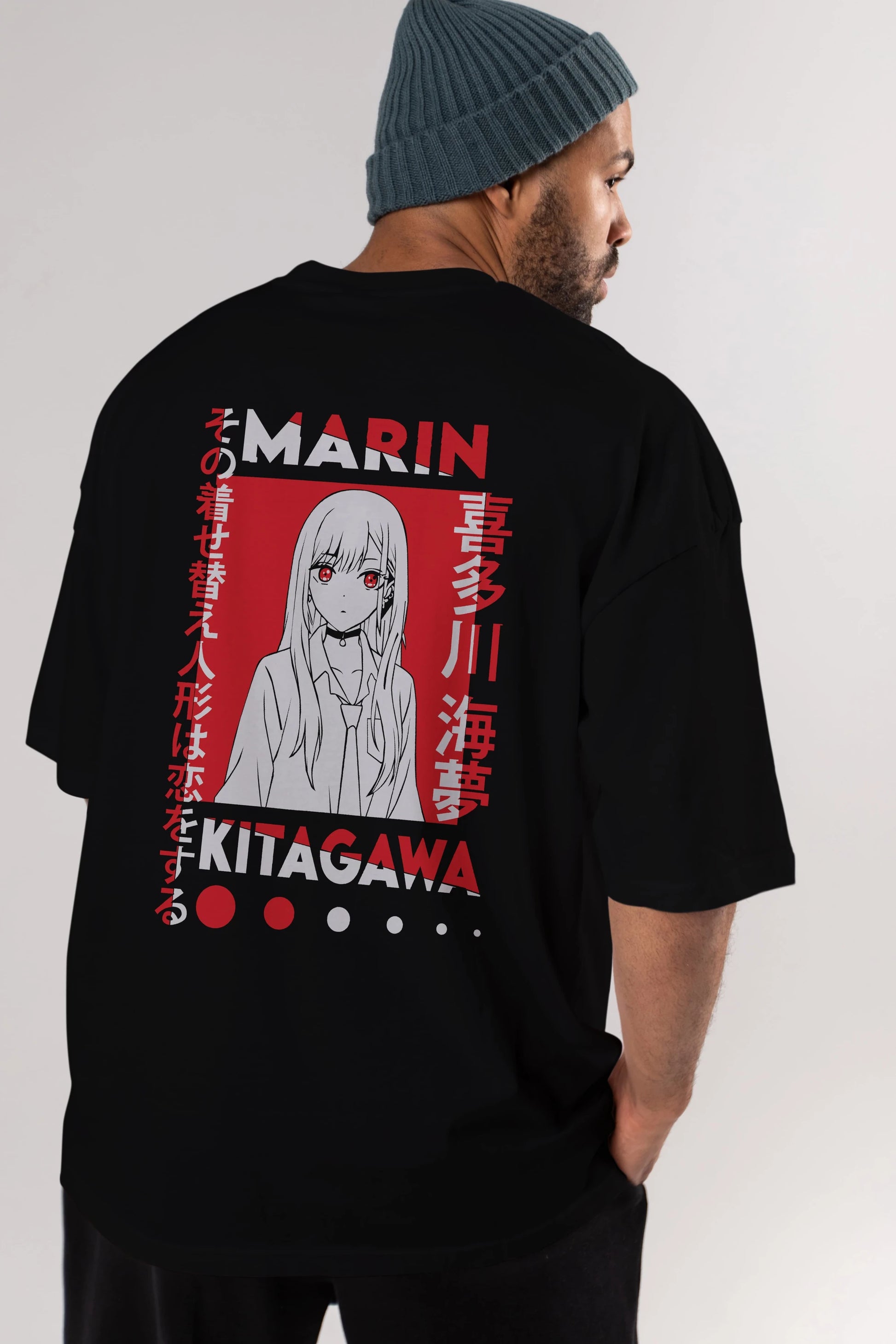 MARIN KITAGAWA Anime Arka Baskılı Oversize t-shirt Erkek Kadın Unisex