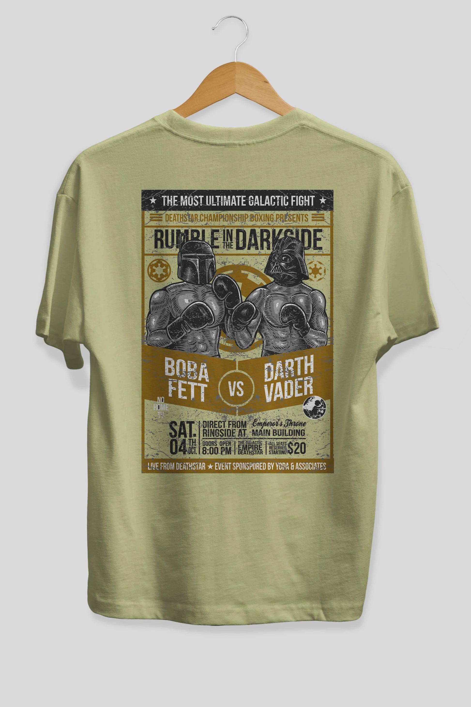 Rumble In The Darkside Arka Baskılı Oversize t-shirt Erkek Kadın Unisex %100 Pamuk