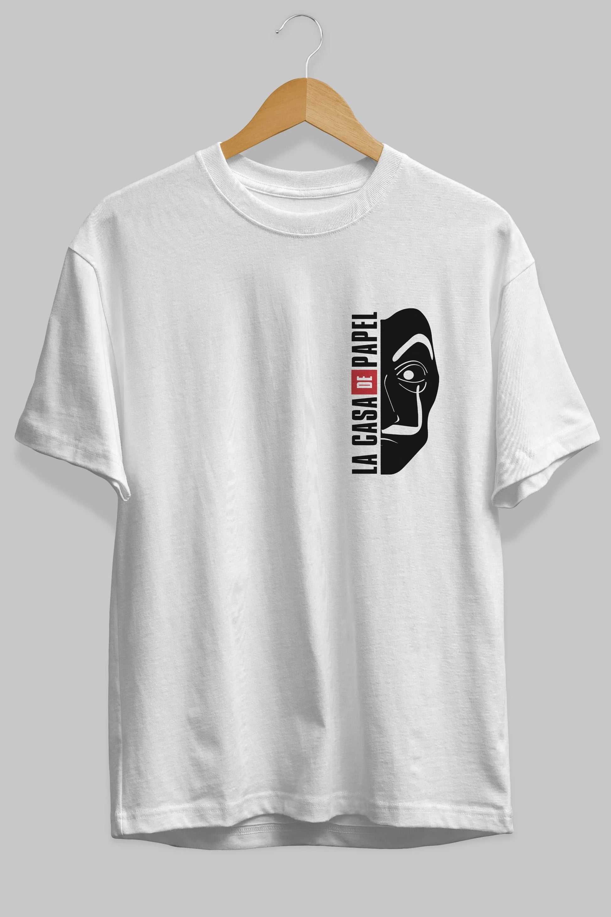 La Casa De Papel (3) Ön Sol Baskılı Oversize t-shirt Erkek Kadın Unisex %100 Pamuk Bisiklet Yaka tişort