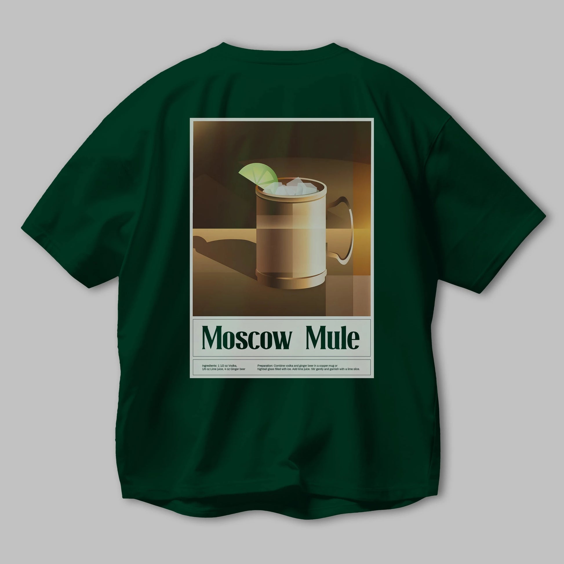 Moscow Mule 3 Arka Baskılı Oversize t-shirt Erkek Kadın Unisex %100 Pamuk Bisiklet Yaka tişort