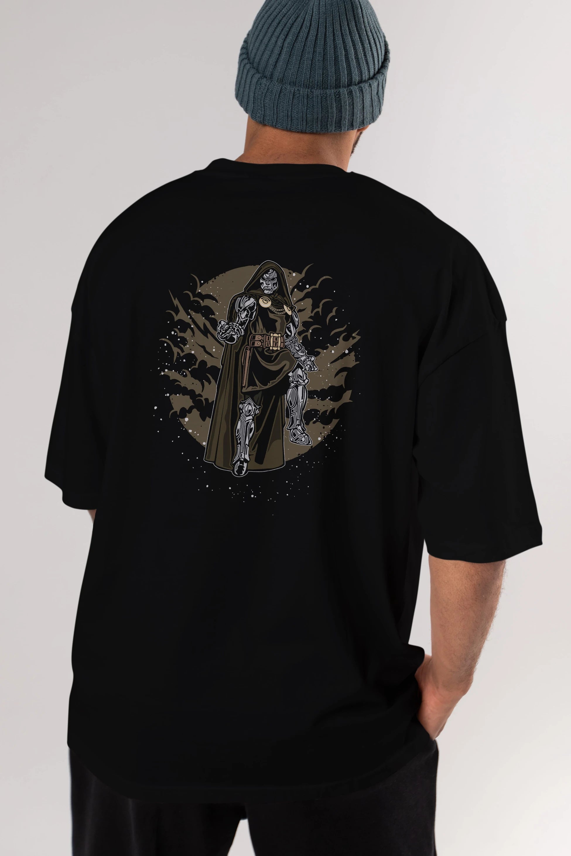 DOCTER DOOM Arka Baskılı Oversize t-shirt Erkek Kadın Unisex %100 Pamuk